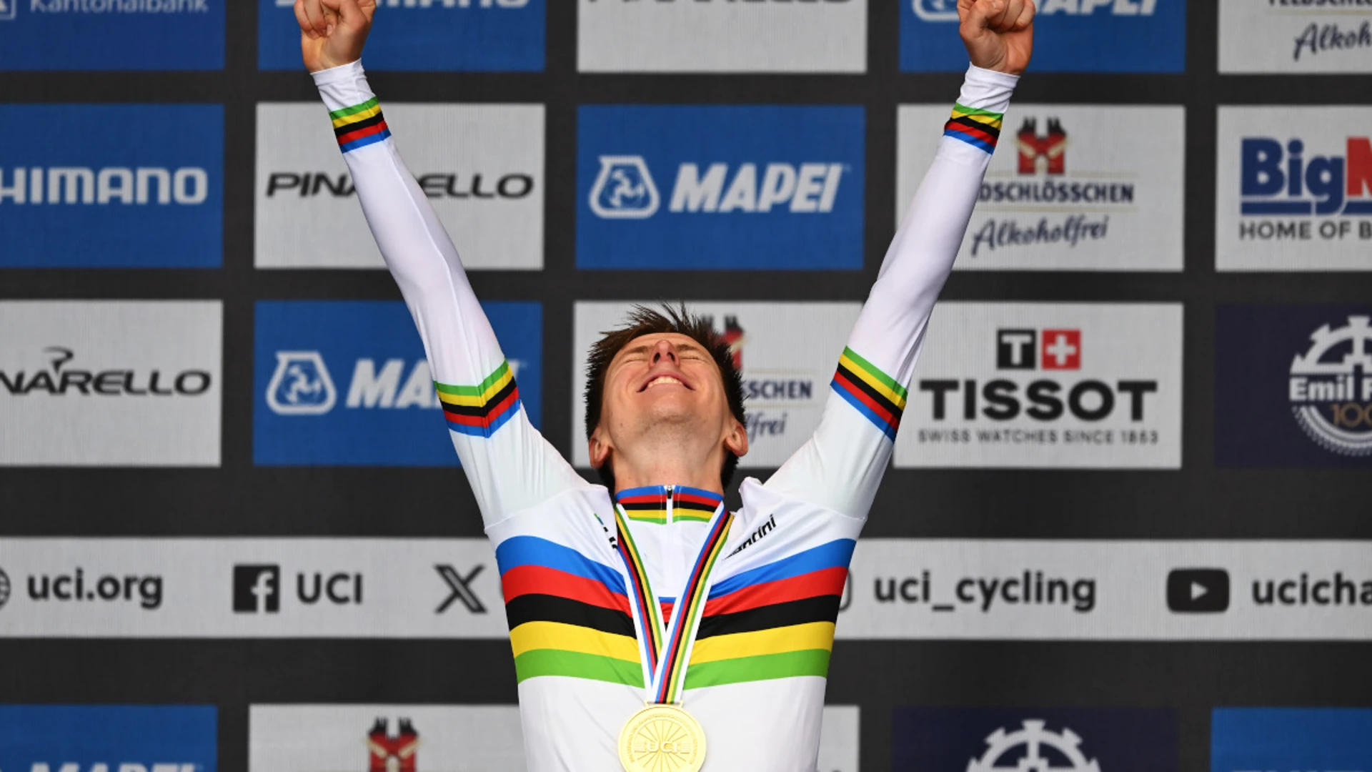 Pogacar solos to first world road title