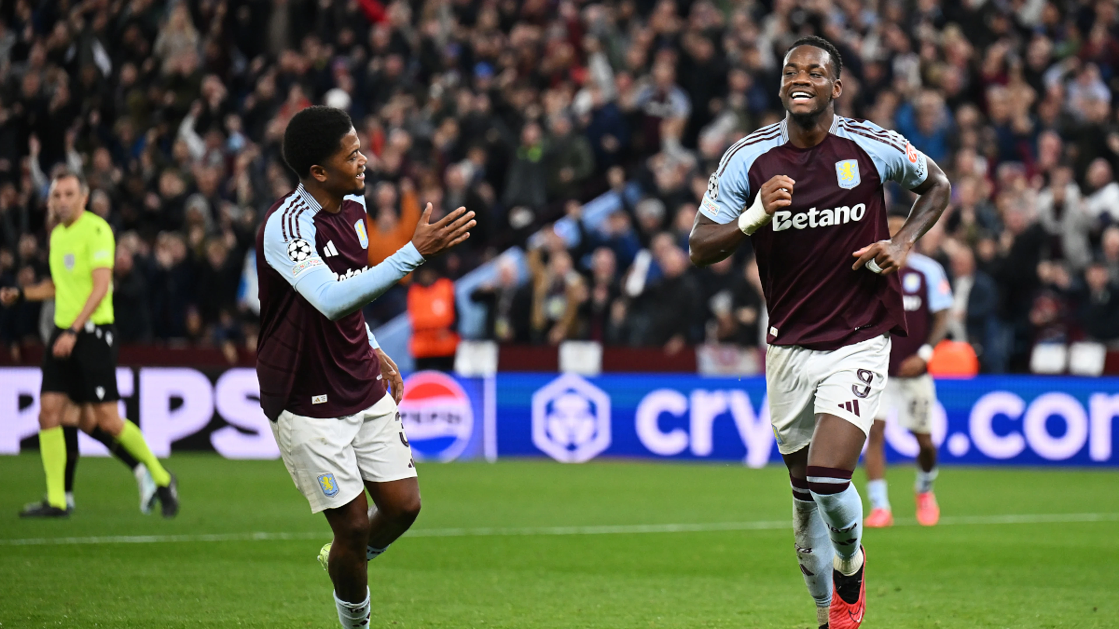 Aston Villa beat Bologna to go top of the Champions League