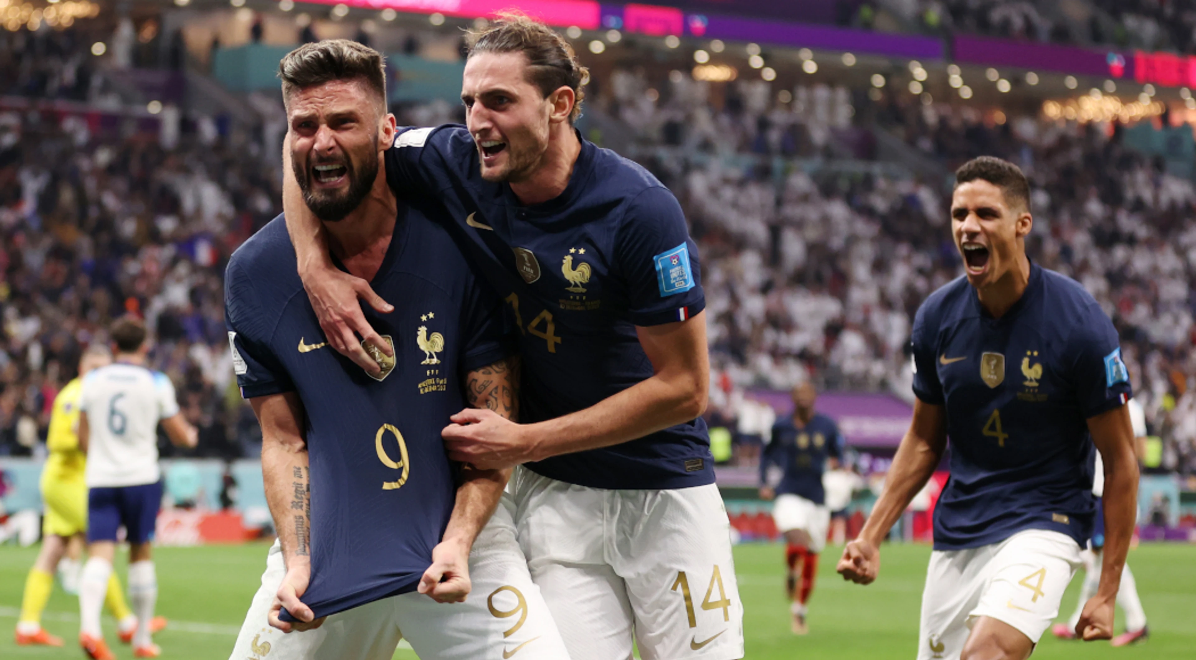 Giroud takes France into World Cup semis as Kane penalty miss costs England