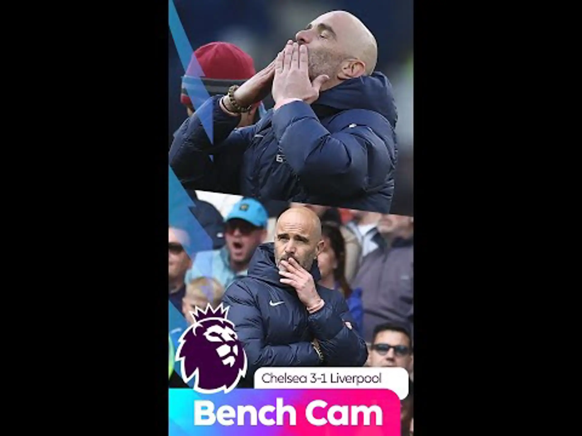 Bench Cam | Maresca and Slot react to Chelsea's win against Liverpool!