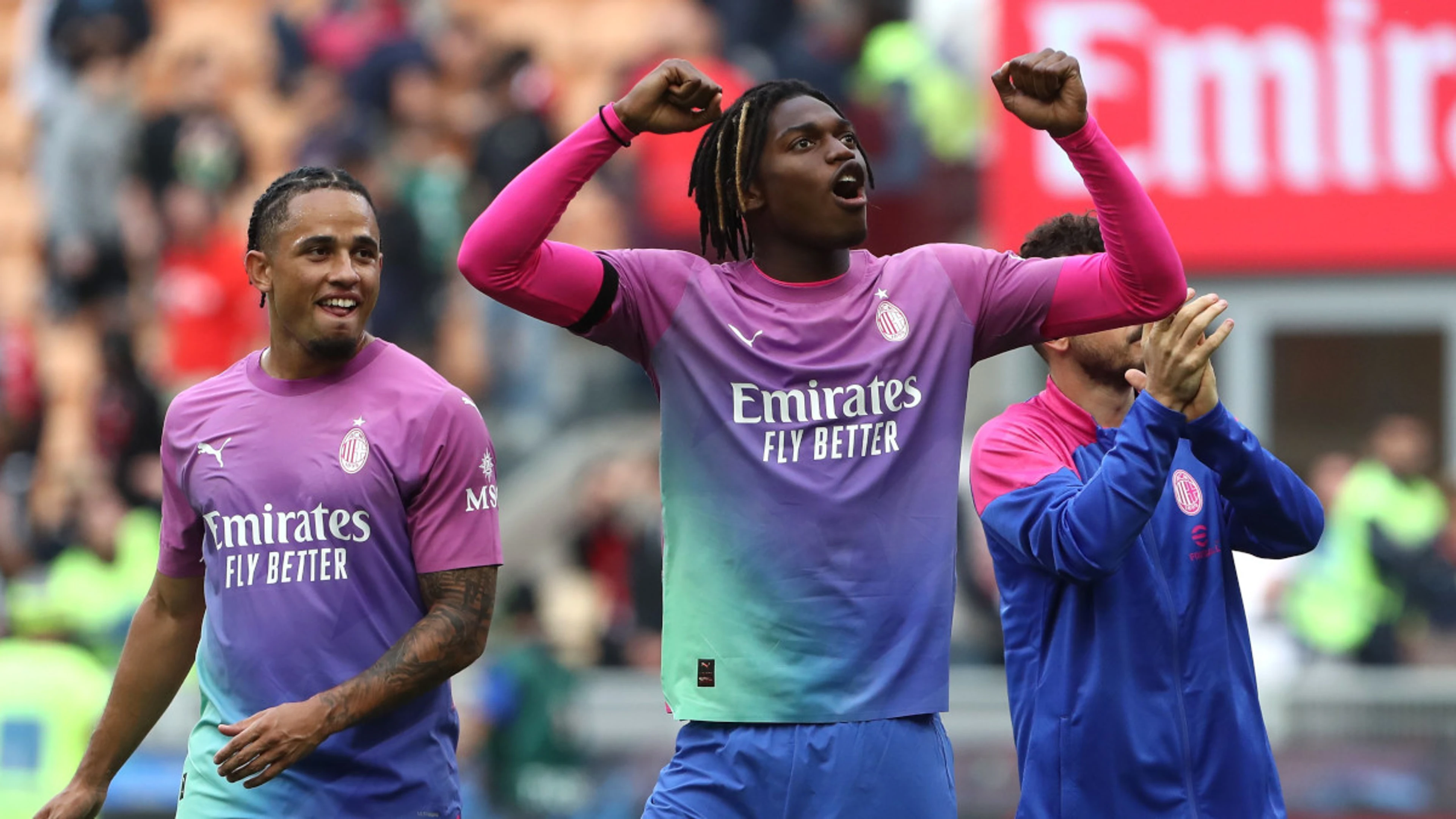 Leao fires Milan level with leaders Inter, Juve fall at Sassuolo