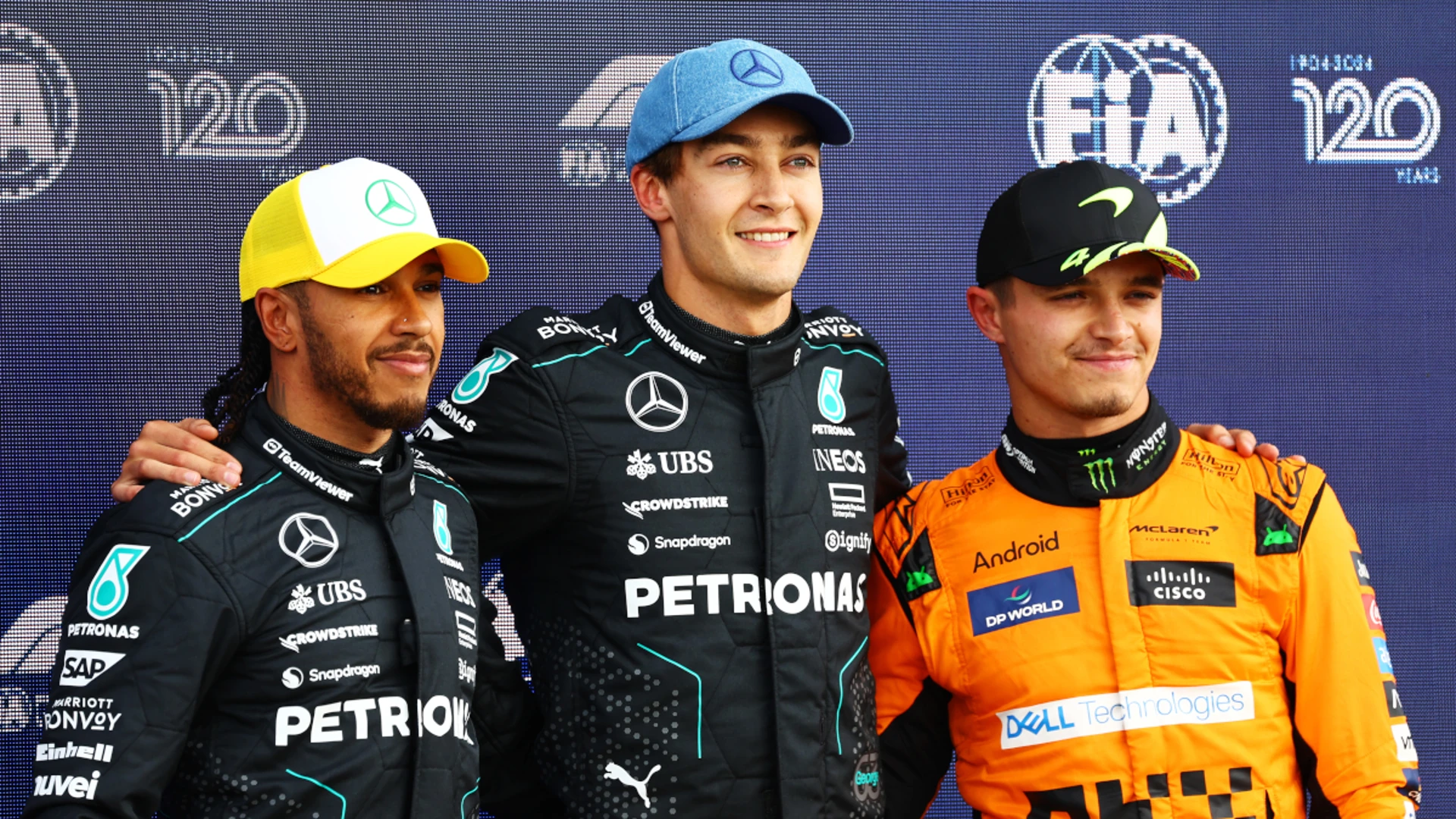 Russell takes pole as Mercedes shut out front row in British GP