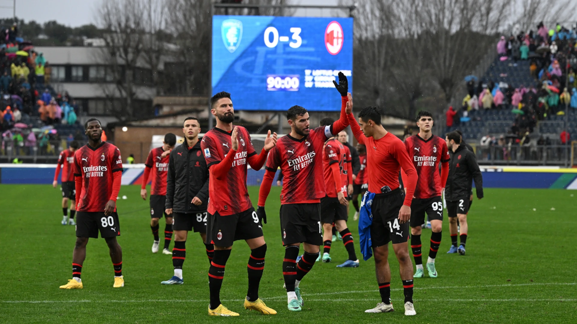 Milan ease to victory at Empoli