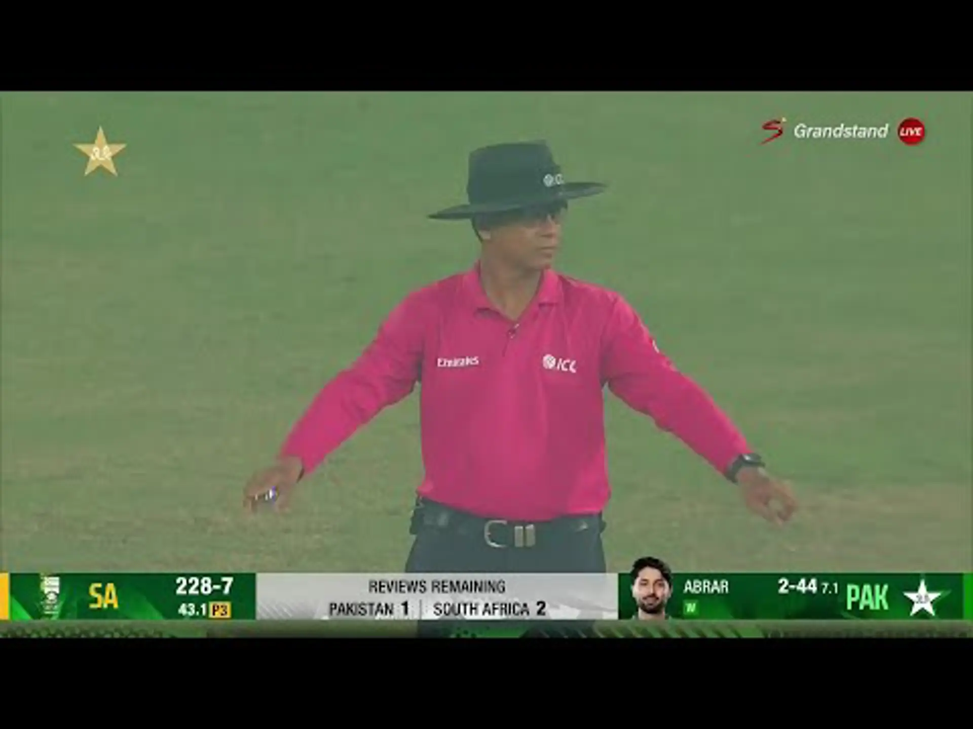 Pakistan v South Africa | 1st ODI | 1st innings | Abrar Ahmed 3