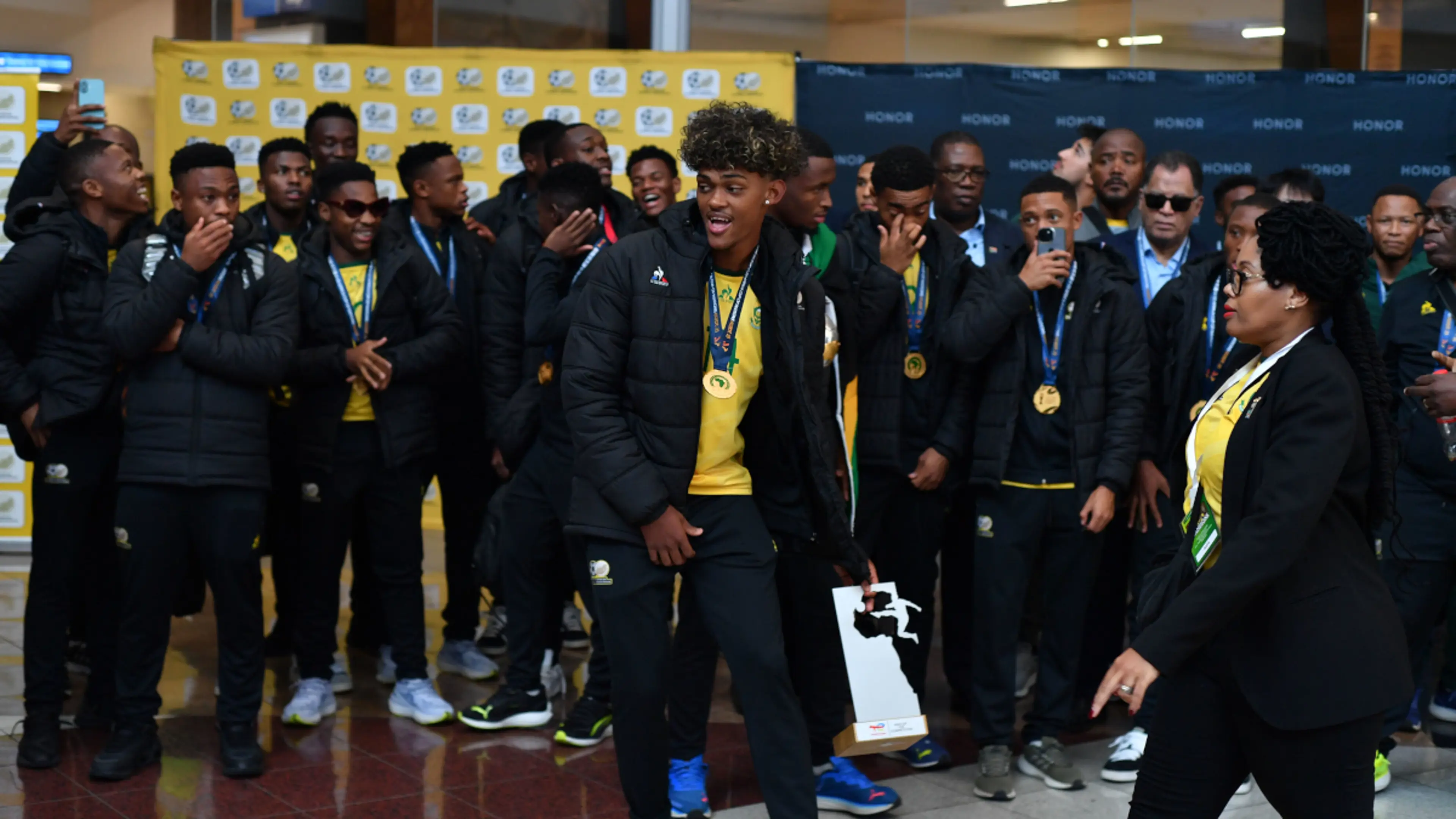 Afcon U20 champions Amajita celebrated as they return home