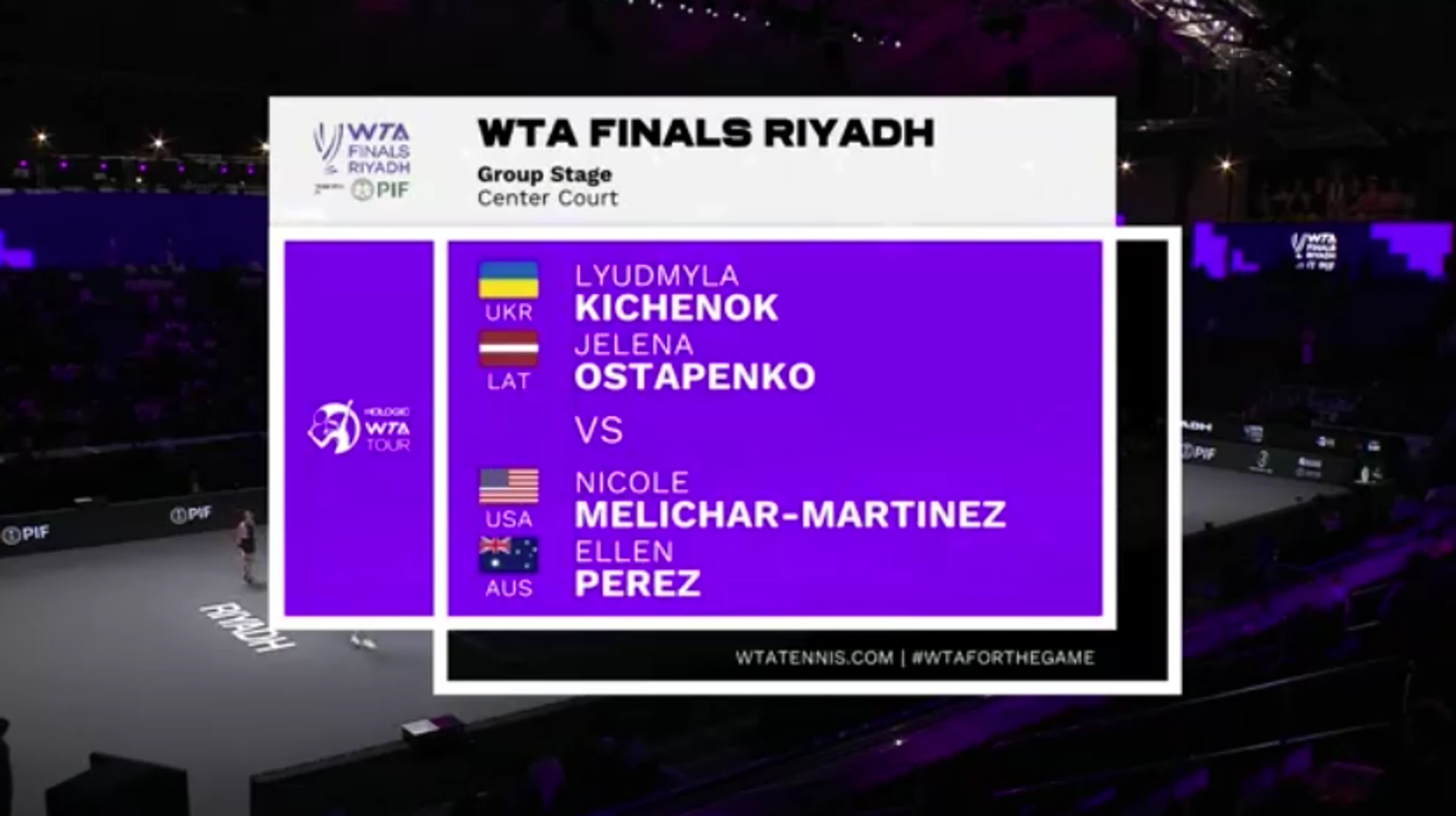 Kichenok/Ostapenko v Perez/Melichar-Martinez Match Highlights | WTA Finals