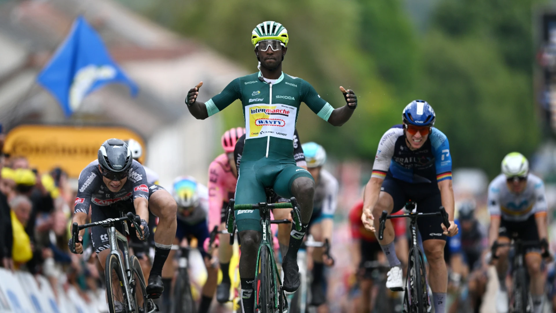 Girmay wins again as Tour de France remembers de Gaulle