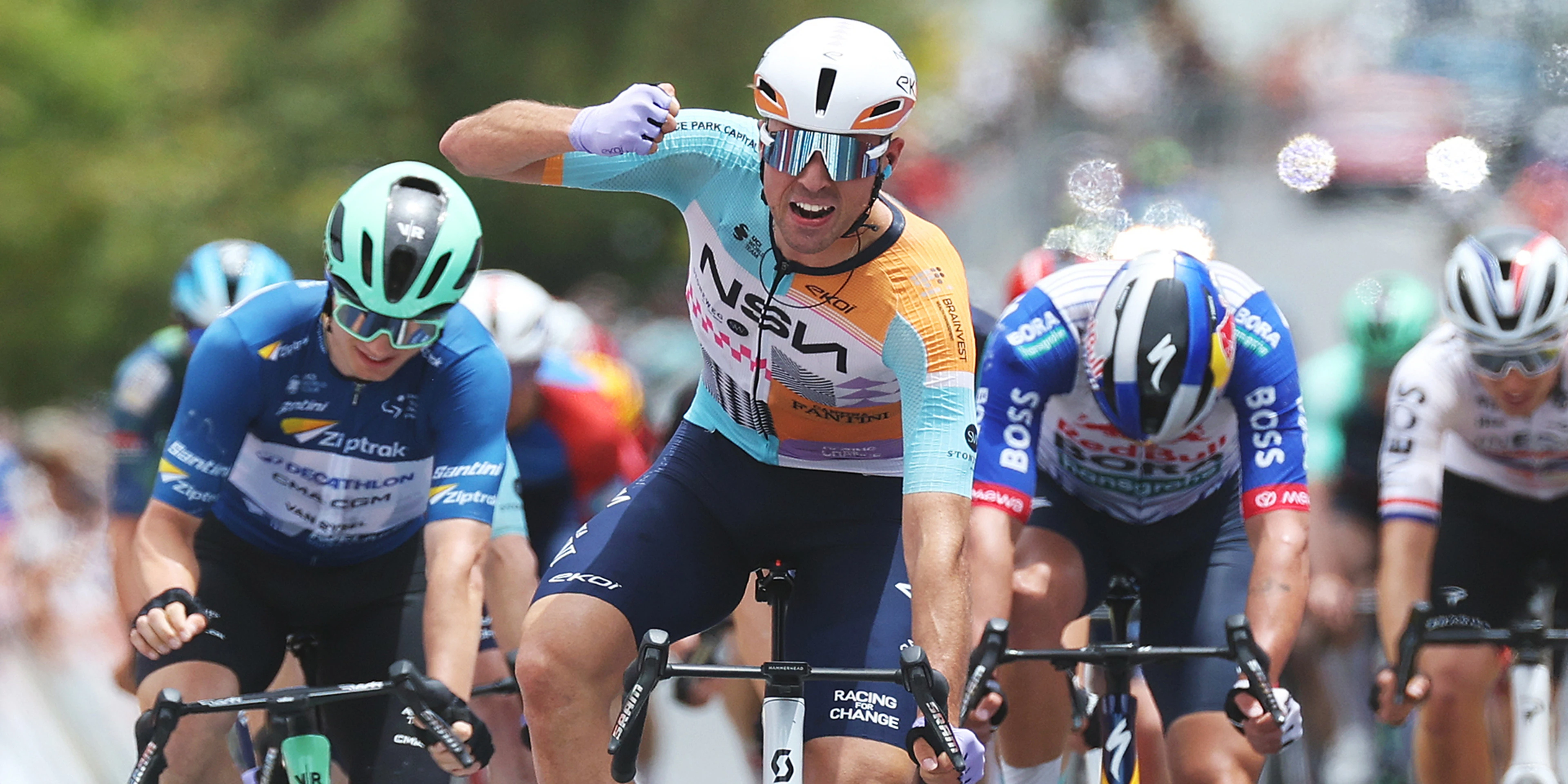 Vernon avoids crashes to win Tour Down Under stage in brutal heat