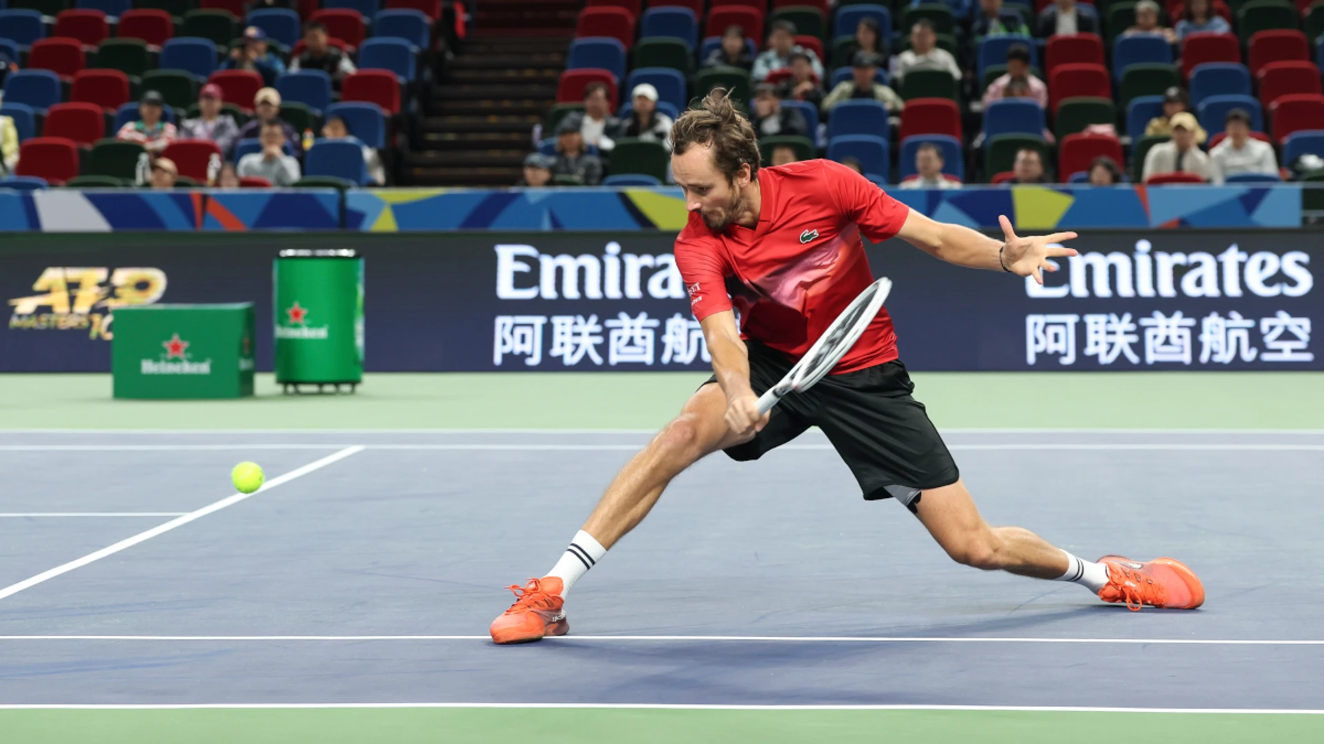 DOGGED CLASH: Angry Medvedev battles back to reach Shanghai last 16