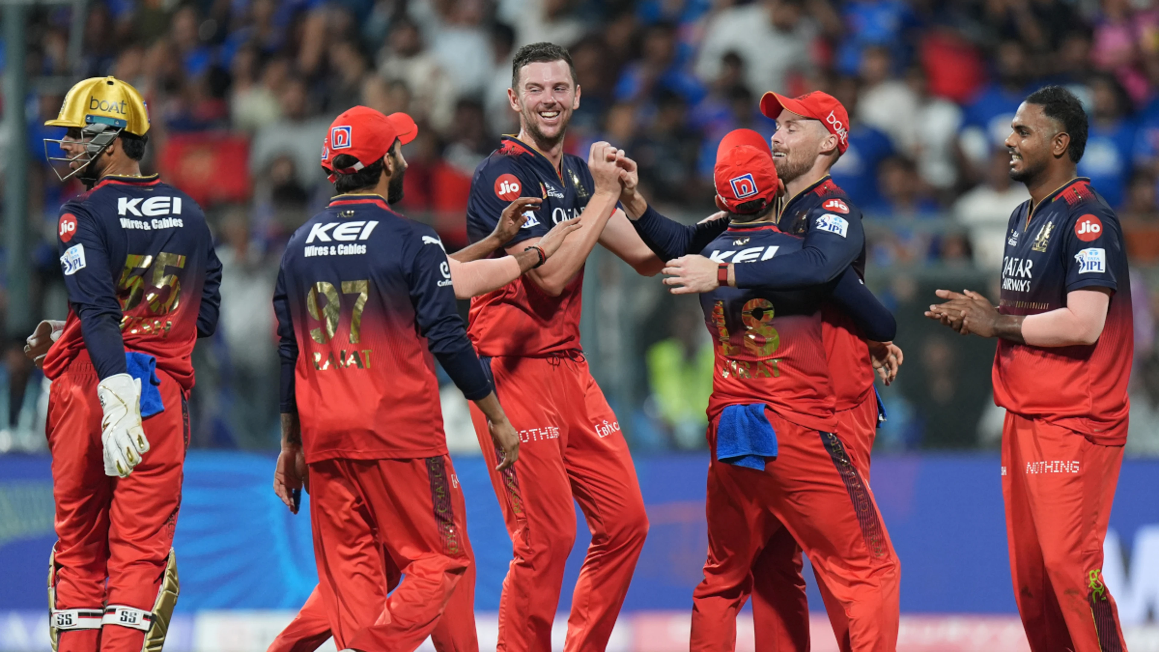 RCB win high-scoring thriller against Mumbai Indians