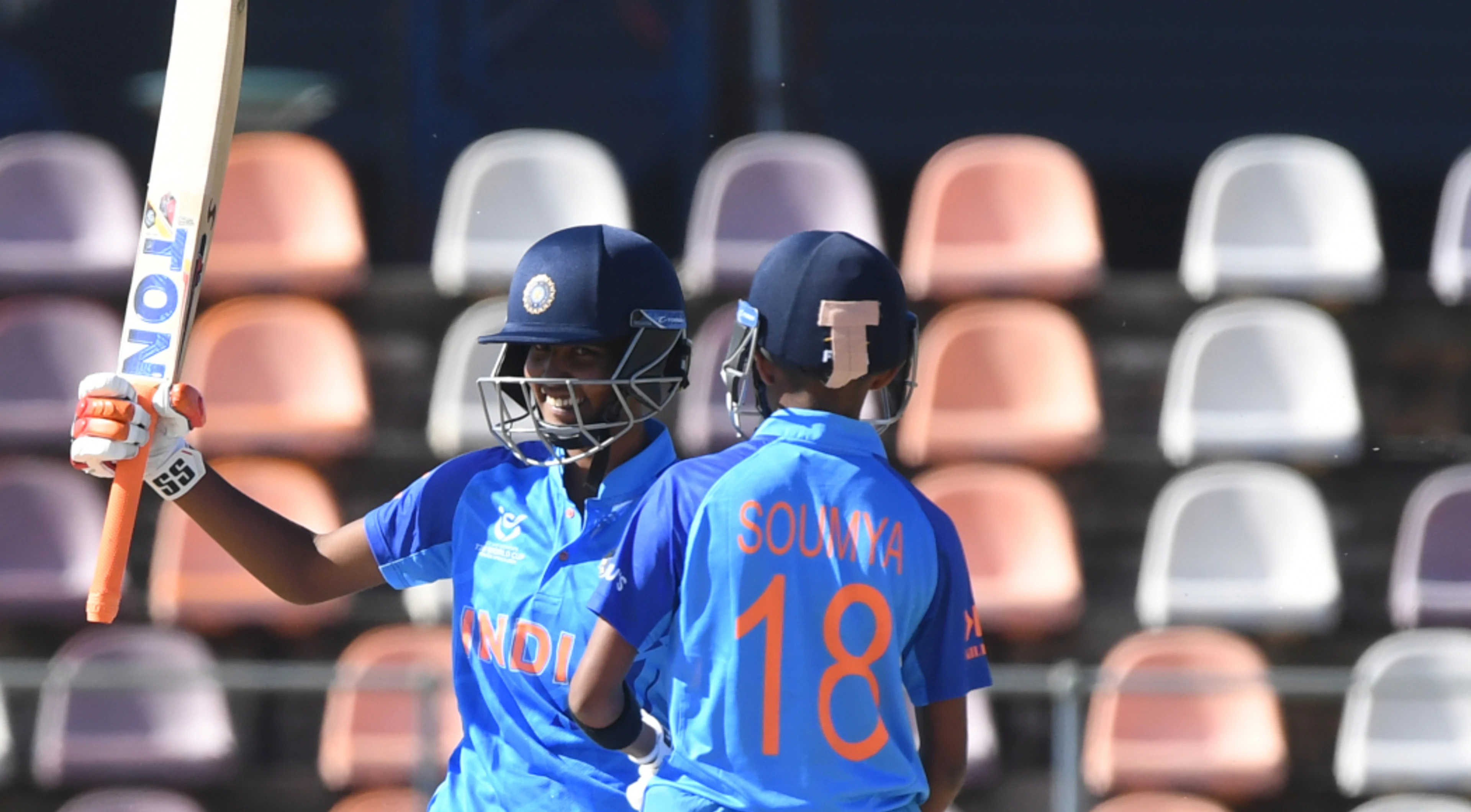 Sehrawat shines as India surge to first-ever U19 women's T20 World Cup final