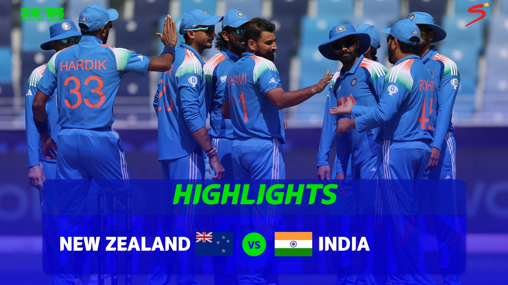 New Zealand v  India | Match Highlights | ICC Champions Trophy