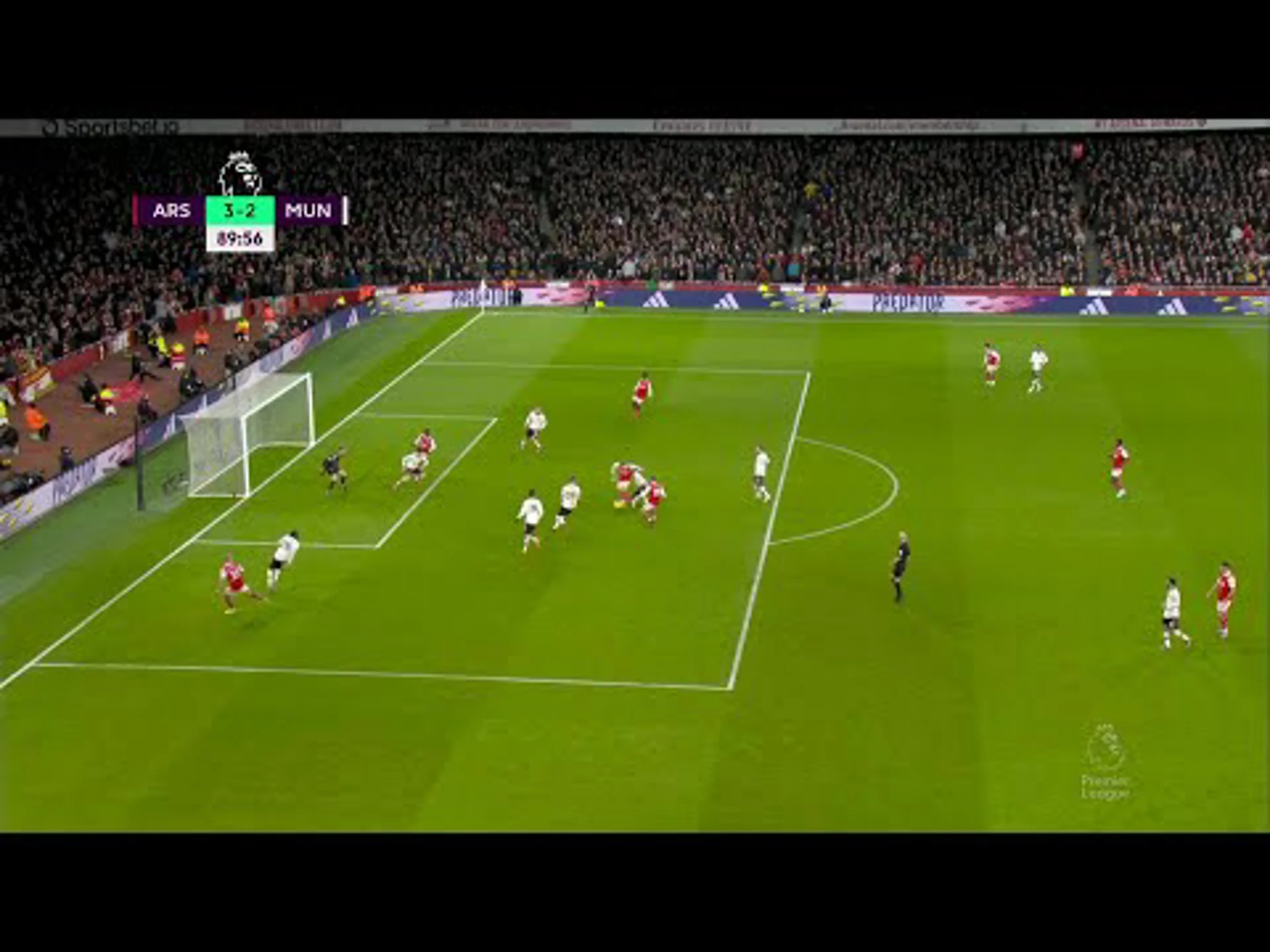 Eddie Nketiah with a Goal vs. Manchester United