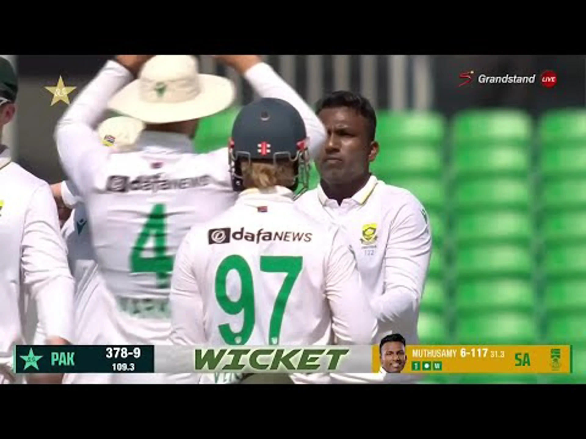 Pakistan v South Africa | 1st Test | 1st innings | Senuran Muthusamy 2