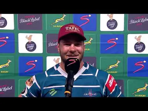 Currie Cup Premier Division | Cell C Sharks v Tafel Lager Griquas | Interview with Ruan Steenkamp