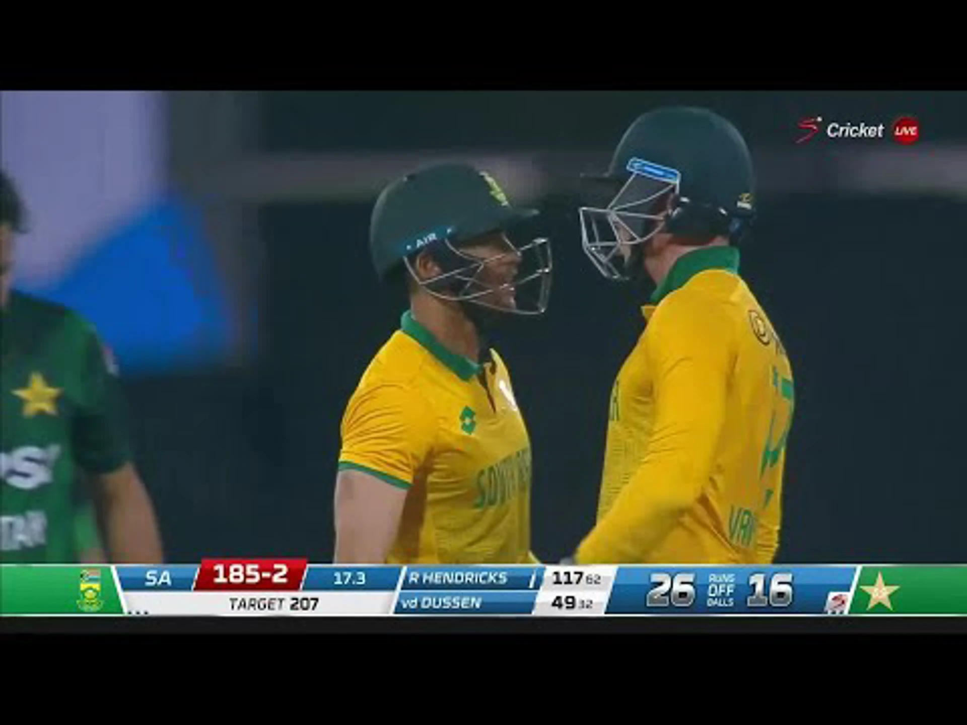 South Africa v Pakistan | 2nd T20 | 2nd innings | Reeza Hendricks 117