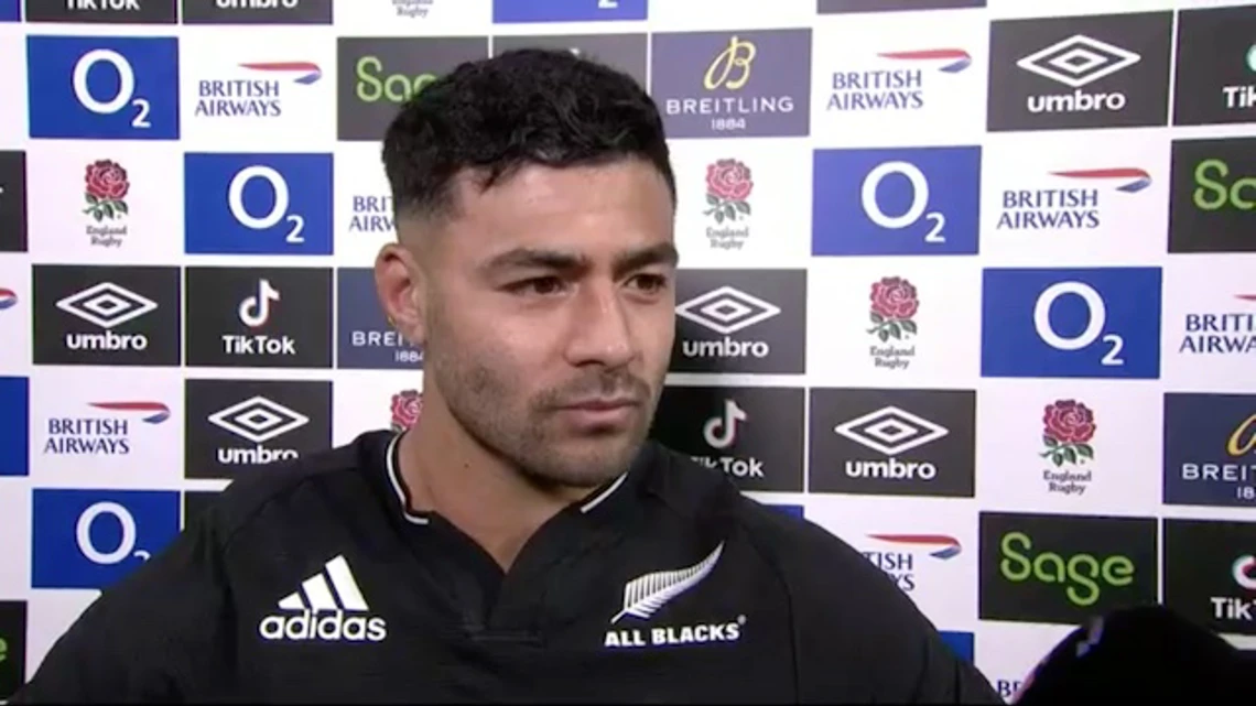 English International Rugby | England v New Zealand | Post-match interview with Richie Mo'unga