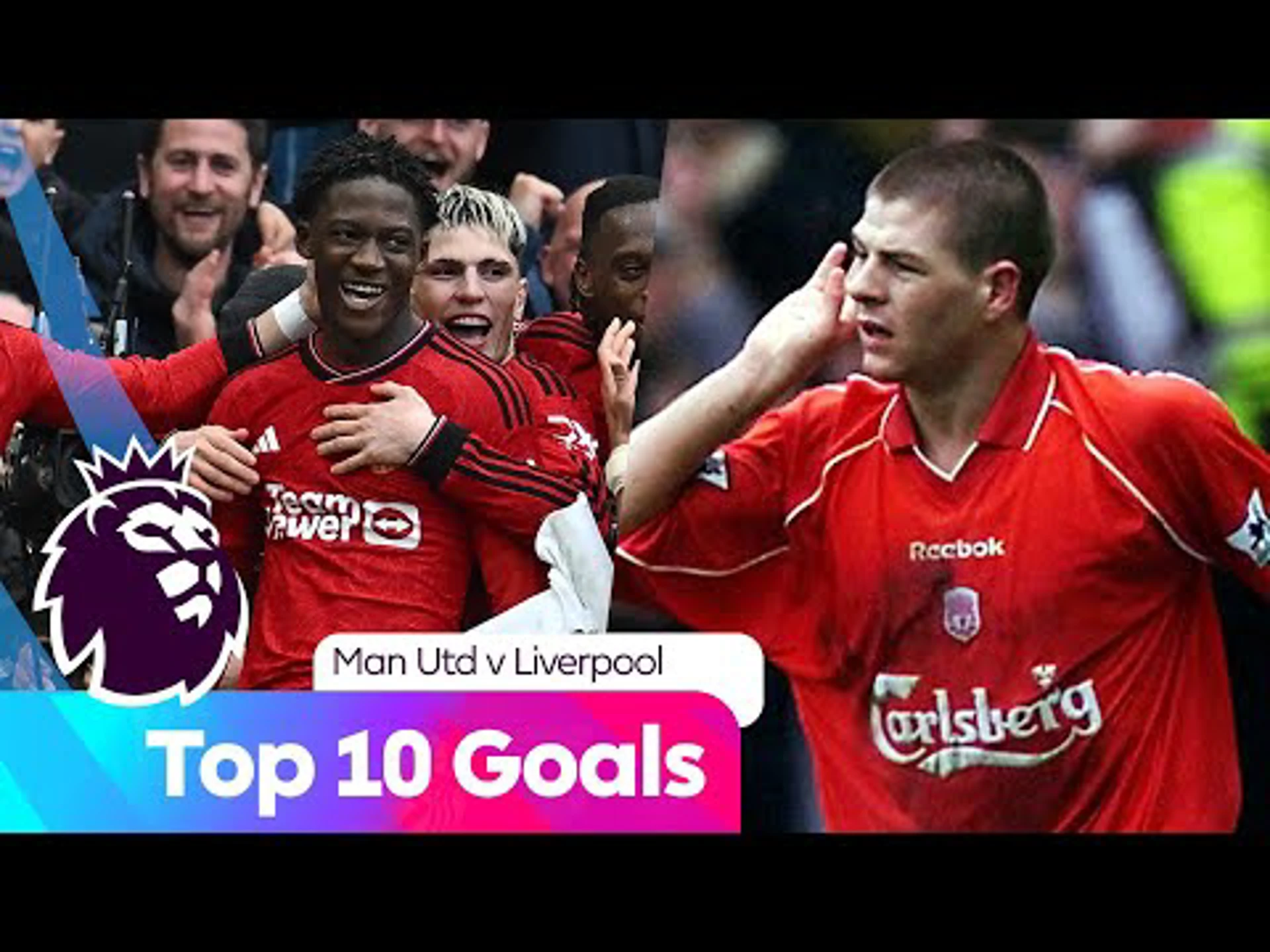 Top Ten Goals | Liverpool against Man United | Premier League