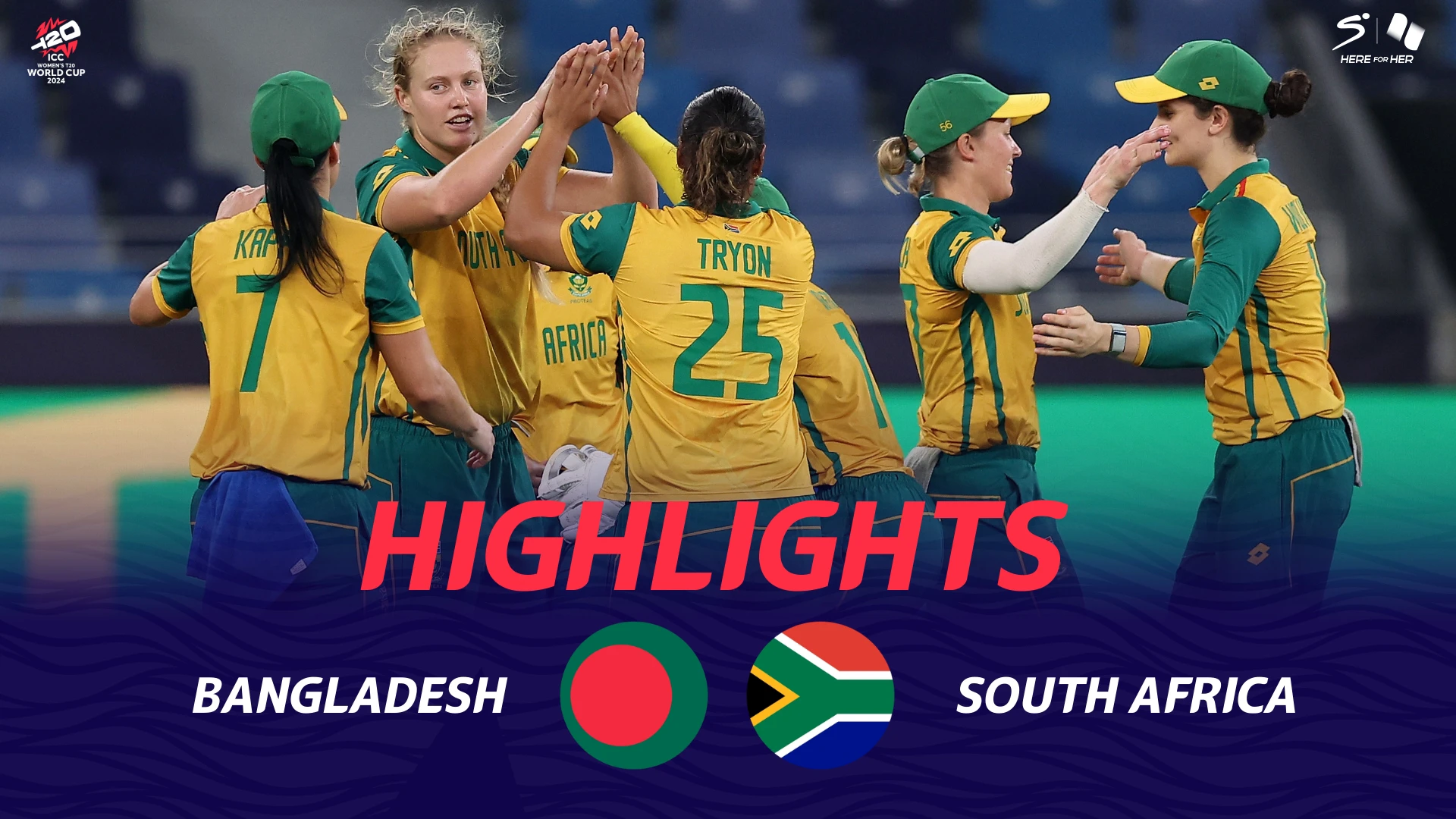 Bangladesh v SA | Match Highlights | ICC Women's T20 World Cup