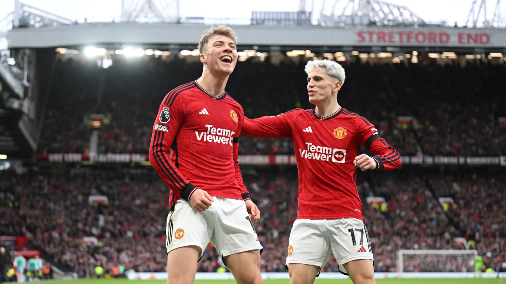 Manchester United stars Rasmus Hojlund and Alejandro Garnacho.