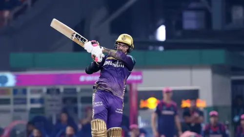 Narine half century powers Knight Riders to strong total