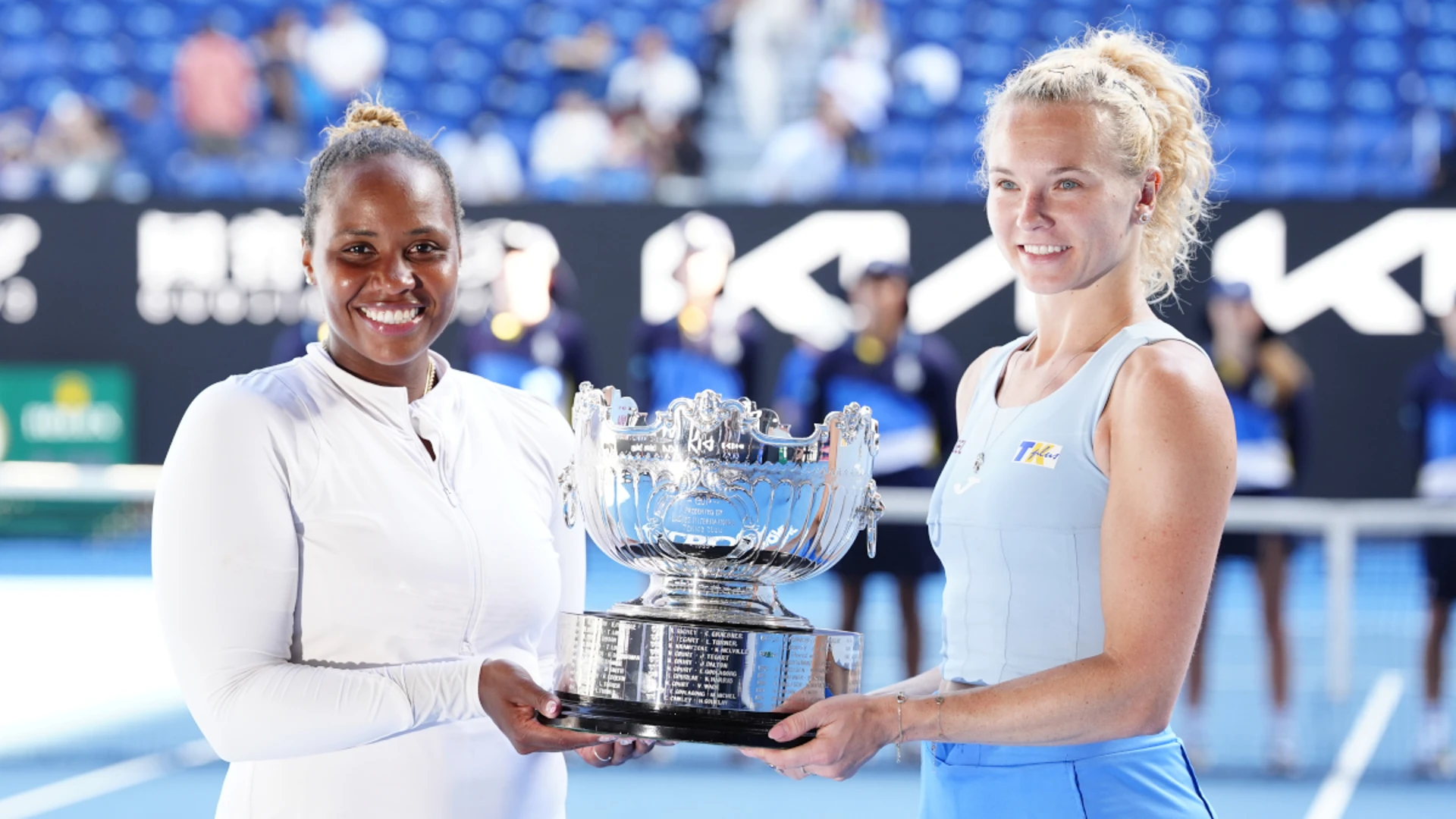 CHAMPIONS: Siniakova and Townsend claim women's doubles crown