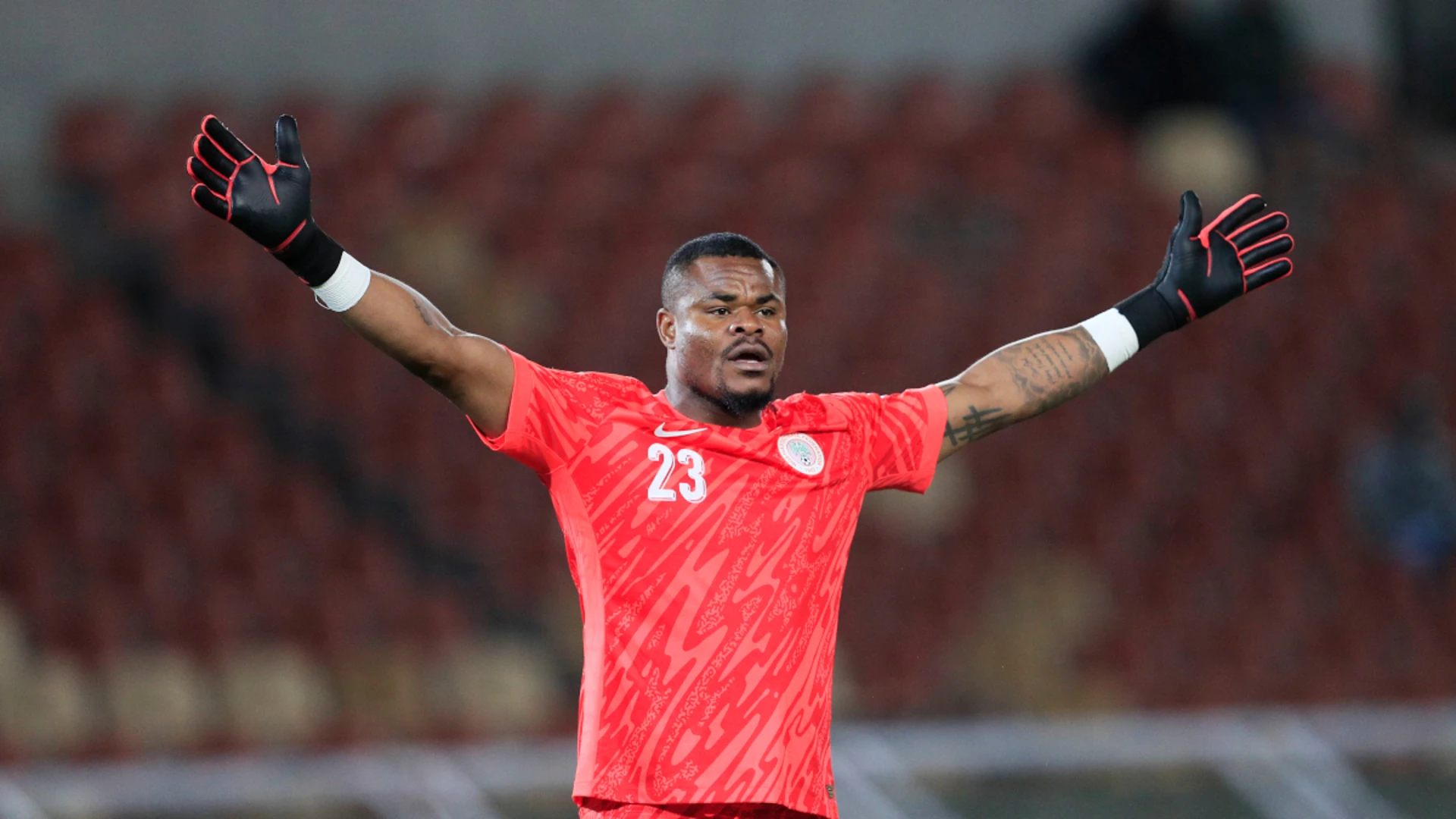 Nwabali heading off with Super Eagles