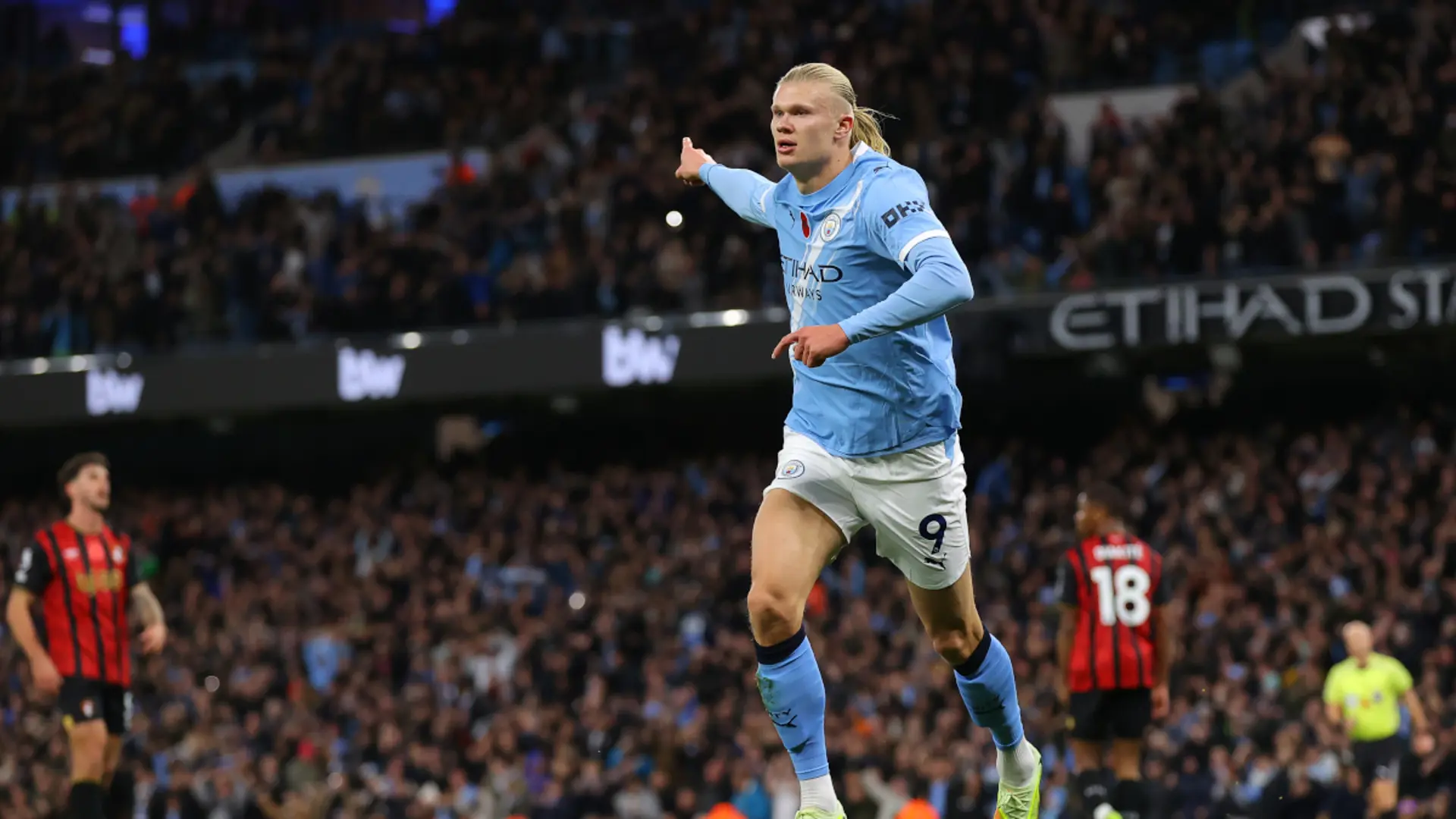 Haaland fires Man City up to second in Premier League