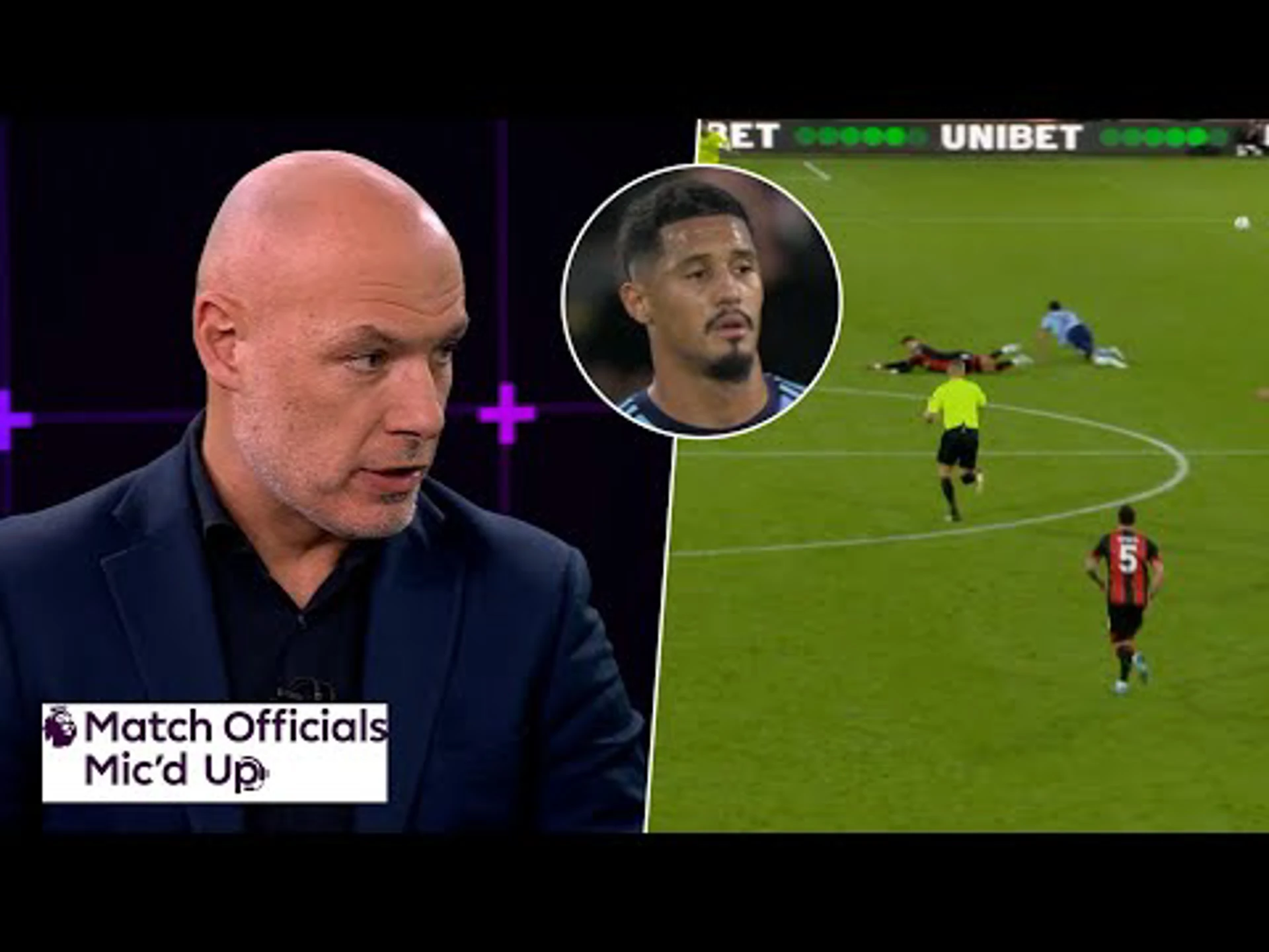 Saliba right to be given red card | Match Officials Mic'd Up | Premier League