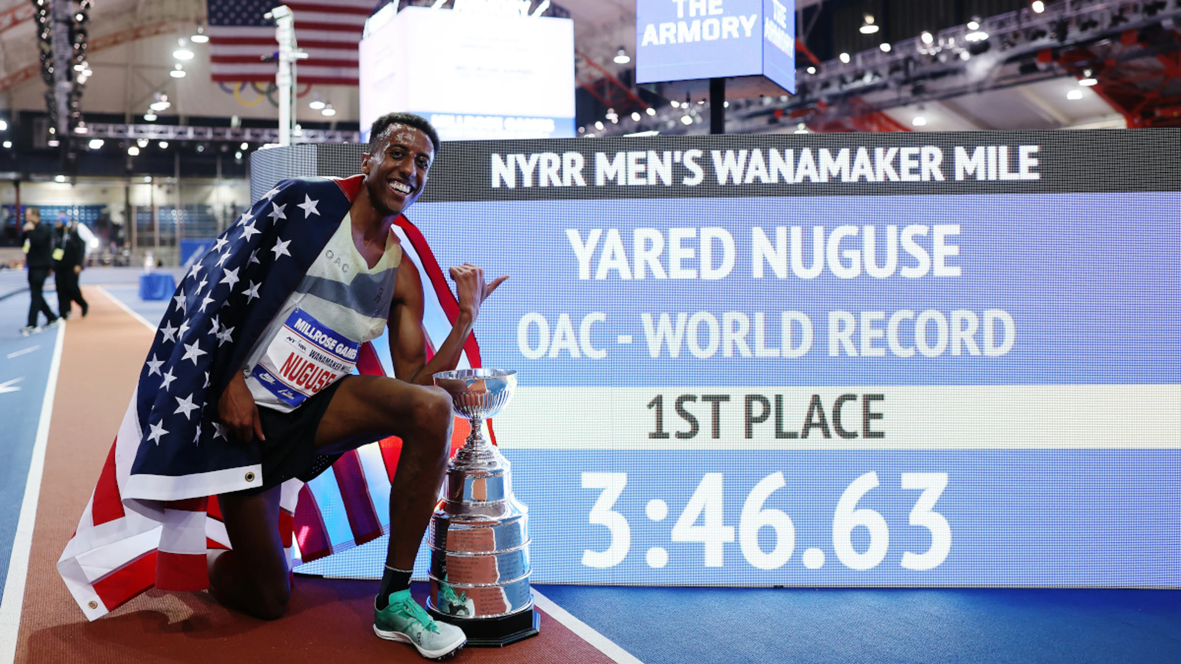 Fisher, Nuguse smash world records at Millrose Games indoor meet