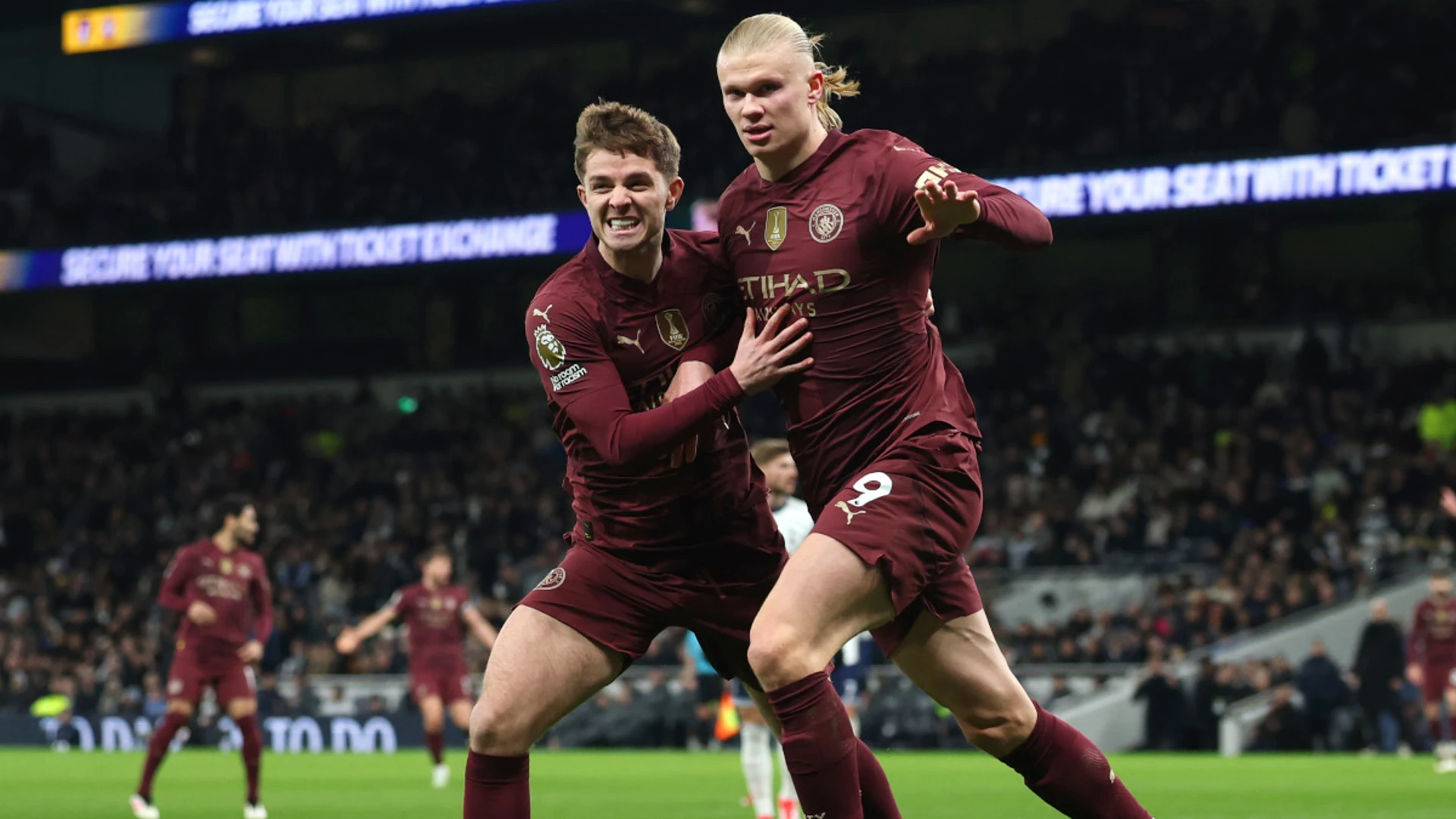 Haaland goal at Tottenham sends Manchester City fourth