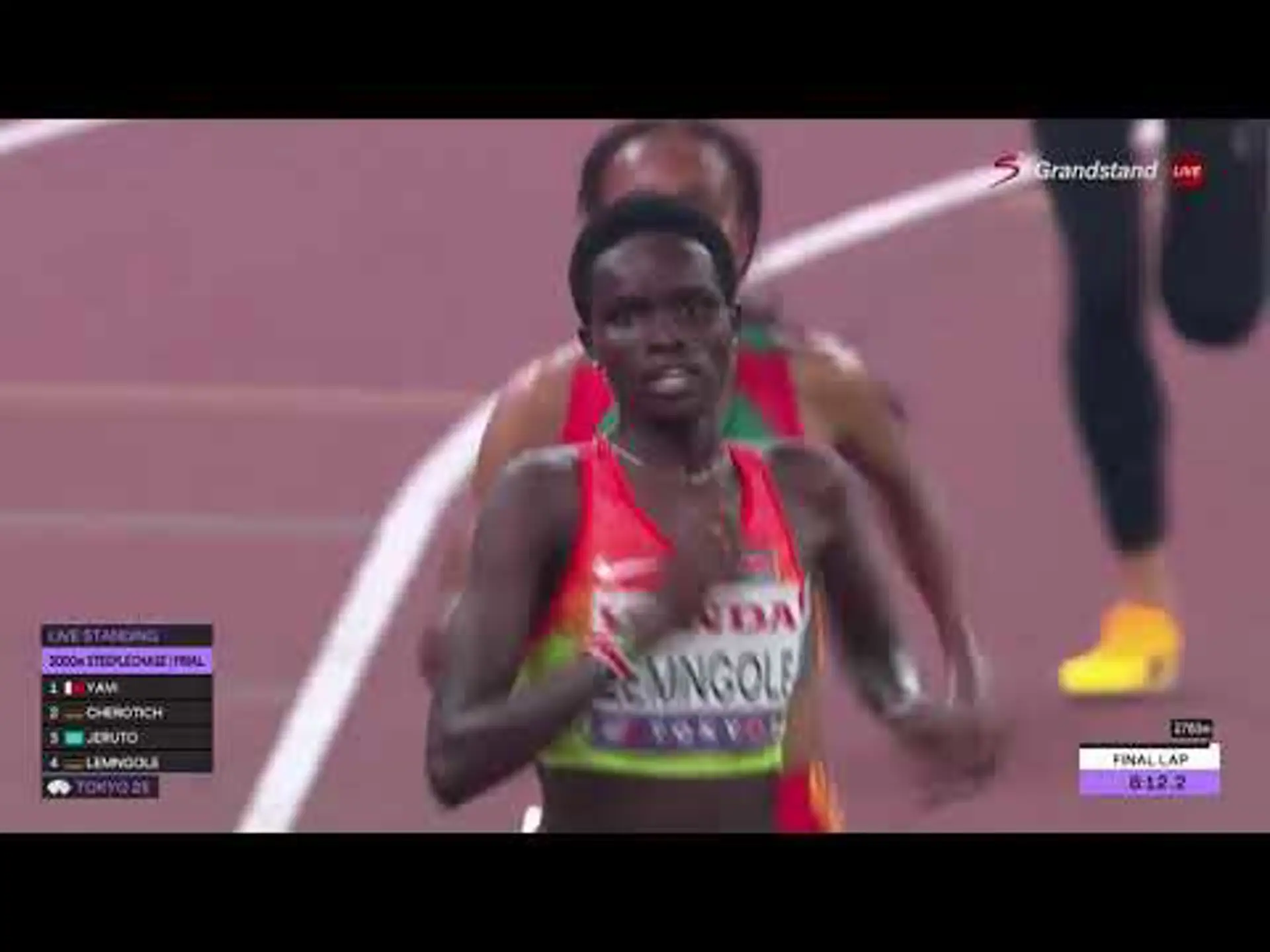 Cherotich kicks to the 3000m steeplechase world title in a record of 8:51.69