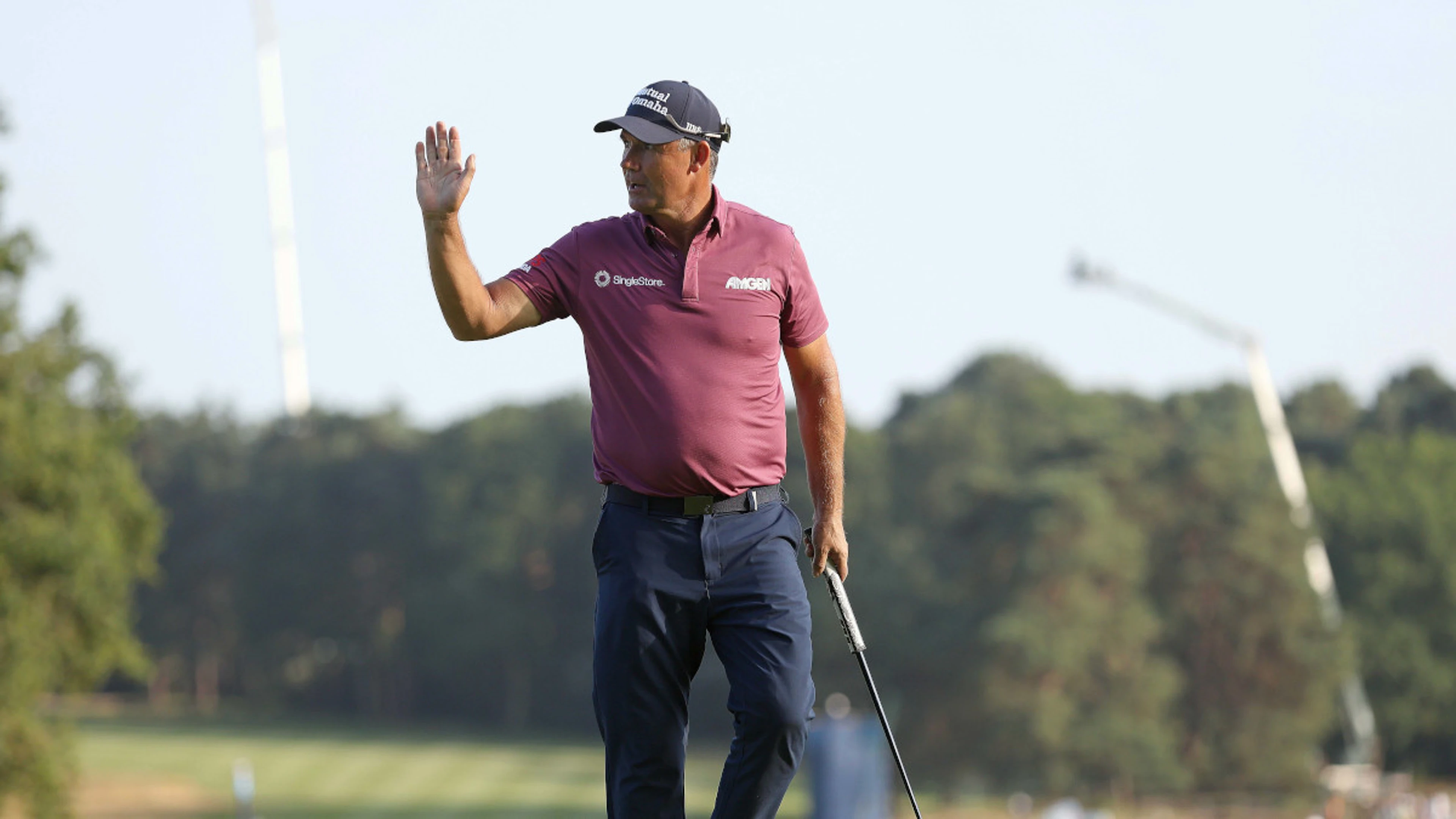 Padraig Harrington rides his luck into Senior Open lead