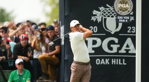 Koepka clings to lead as PGA Championship moves to back nine
