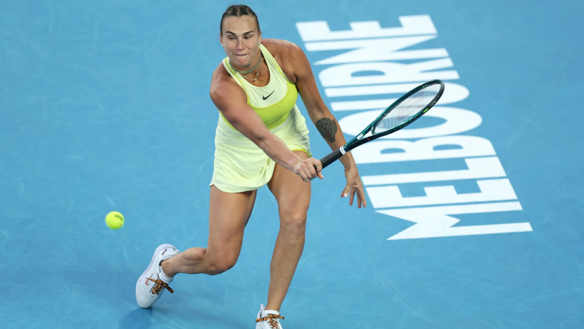 Gutsy Sabalenka beats Pavlyuchenkova, wind to reach Melbourne semis