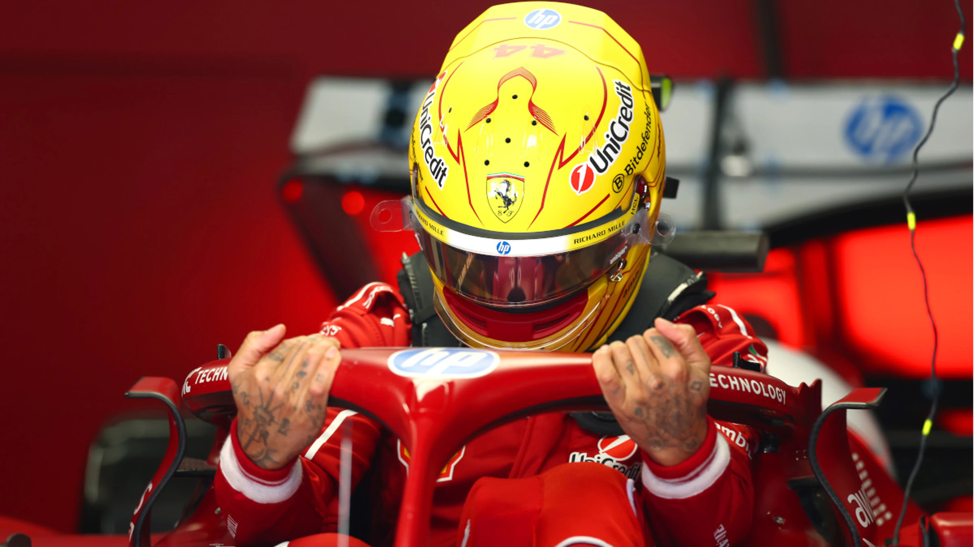 'Gobsmacked' Hamilton smashes Shanghai lap record for first Ferrari pole