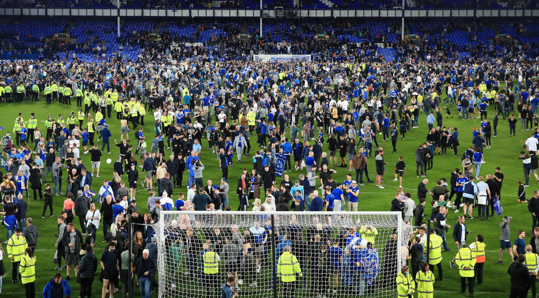 Everton fined for pitch invasions