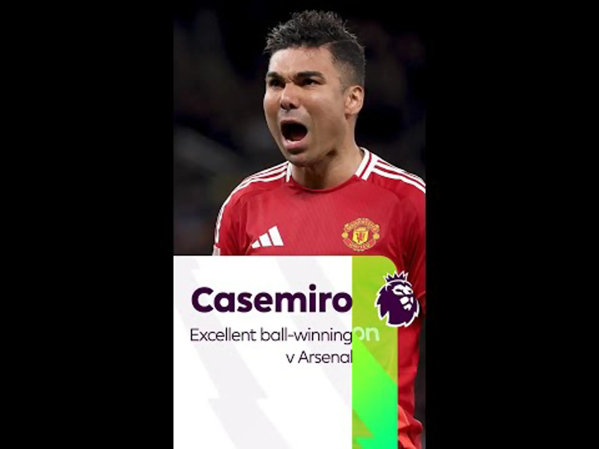 Casemiro made nine tackles against Arsenal!