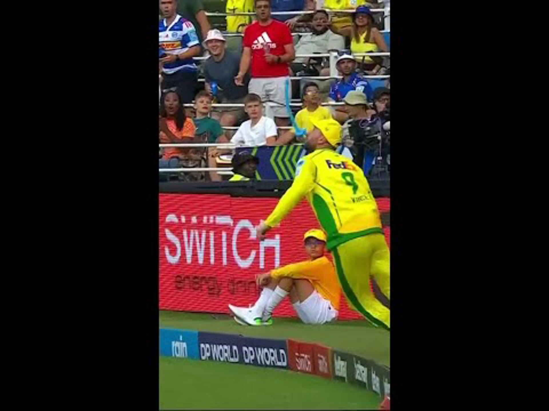 James Vince with some effort on the boundary!