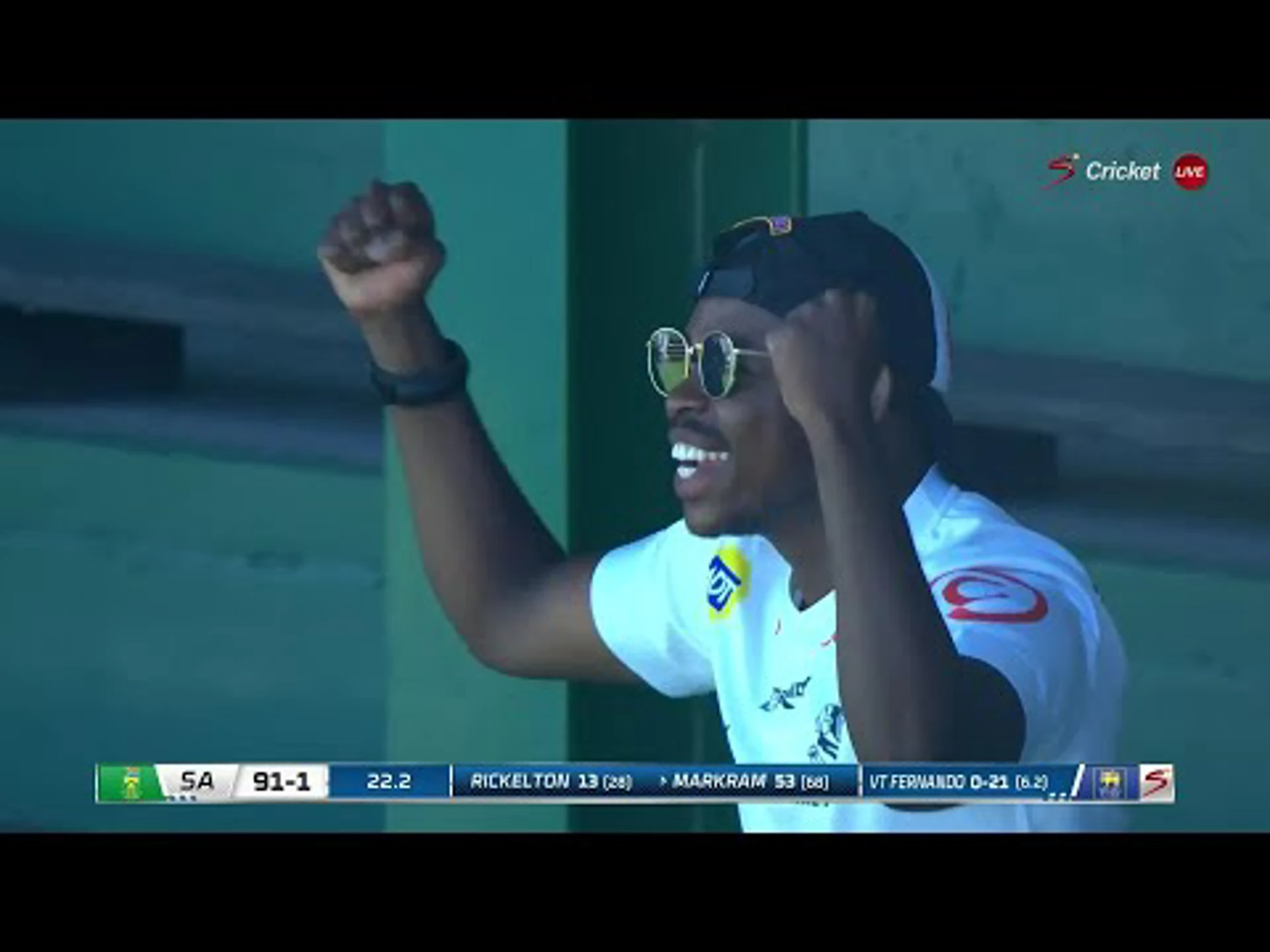 Aiden Markram 55 runs | South Africa v Sri Lanka | 2nd Test Day 3