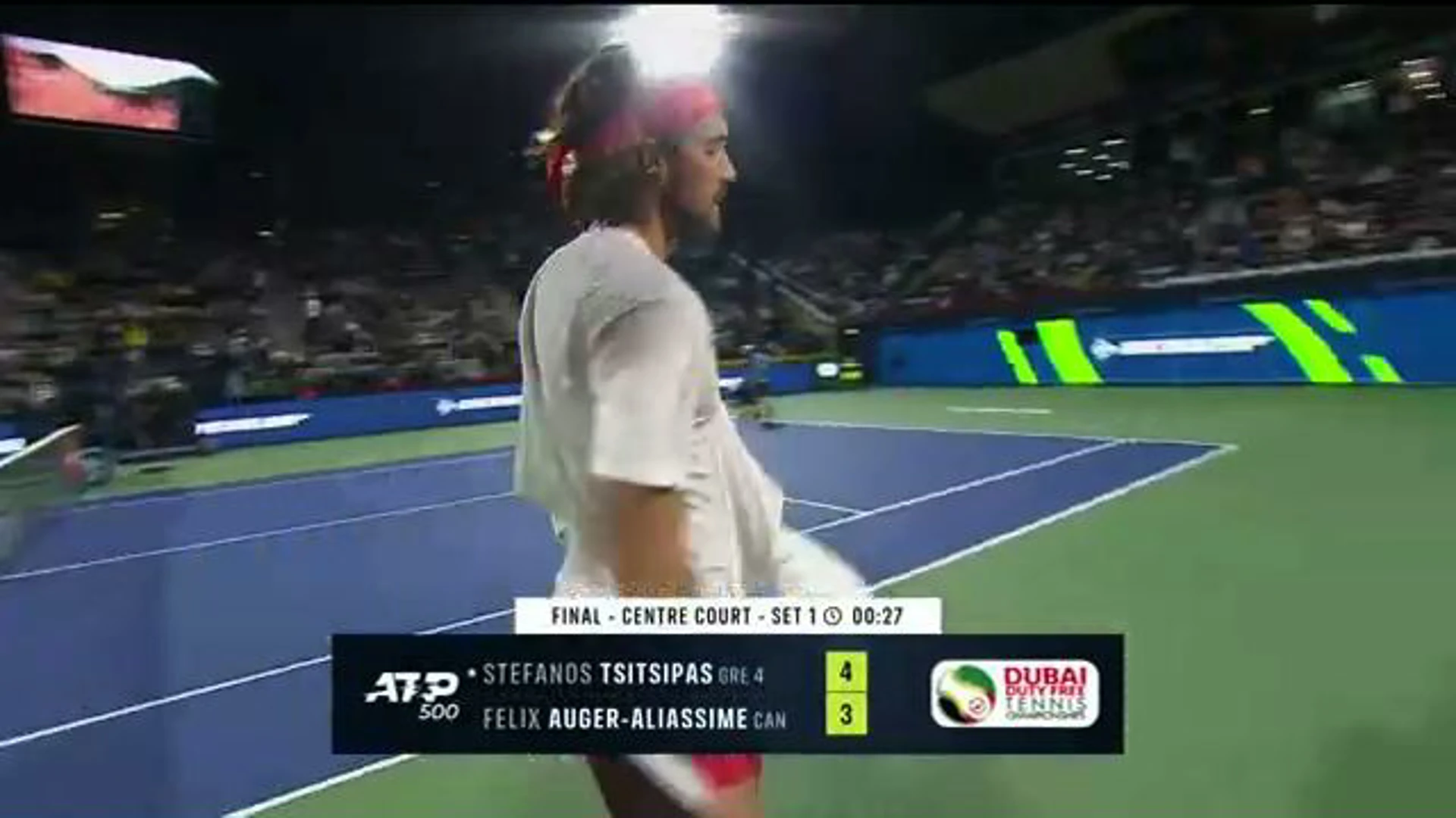 Stefanos Tsitsipas vs Felix Auger-Alliassime | Dubai Open Final |  ATP World Tour 500