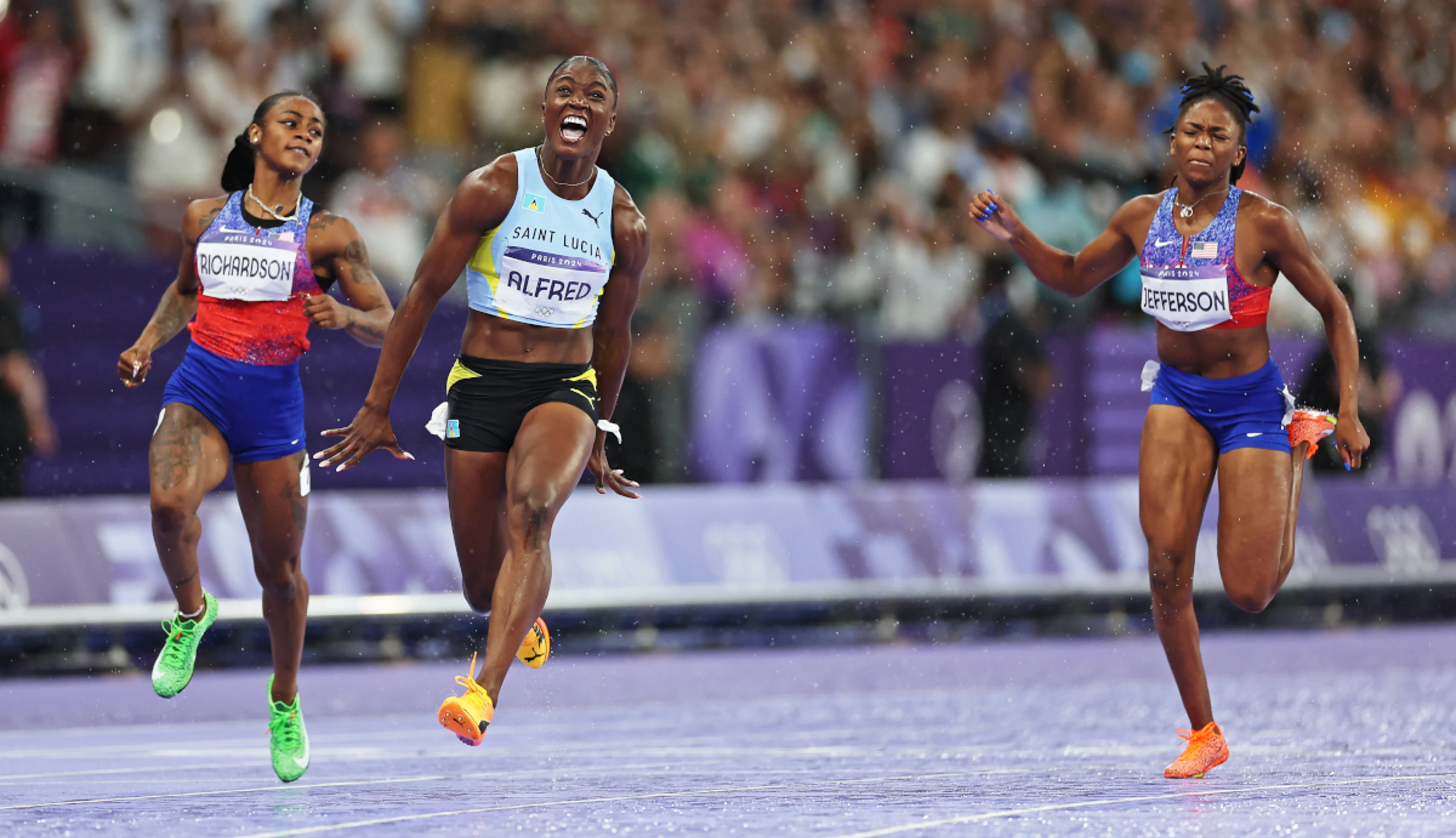 St. Lucia's Alfred wins Olympic women's 100m gold