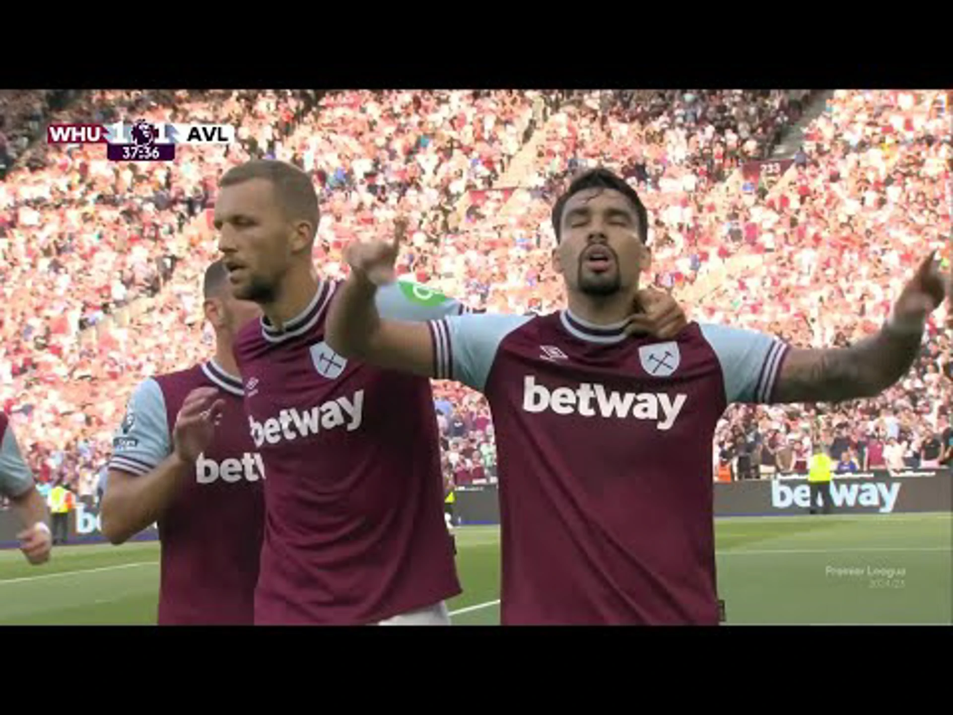 Lucas Paquetá | 37ᵗʰ Minute Penalty Goal v Aston Villa