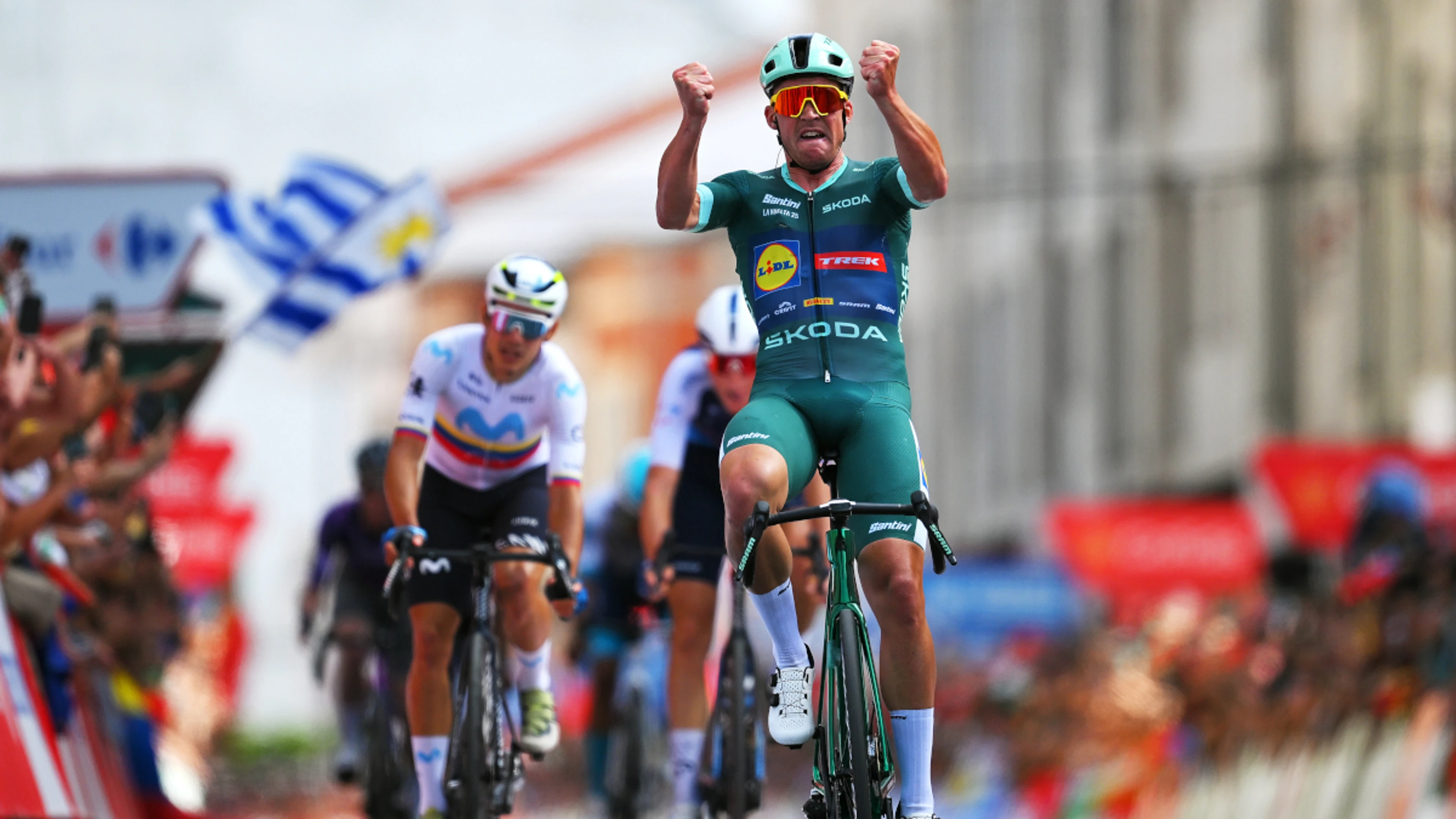 Pedersen wins Vuelta stage 15 as protests keep impacting race