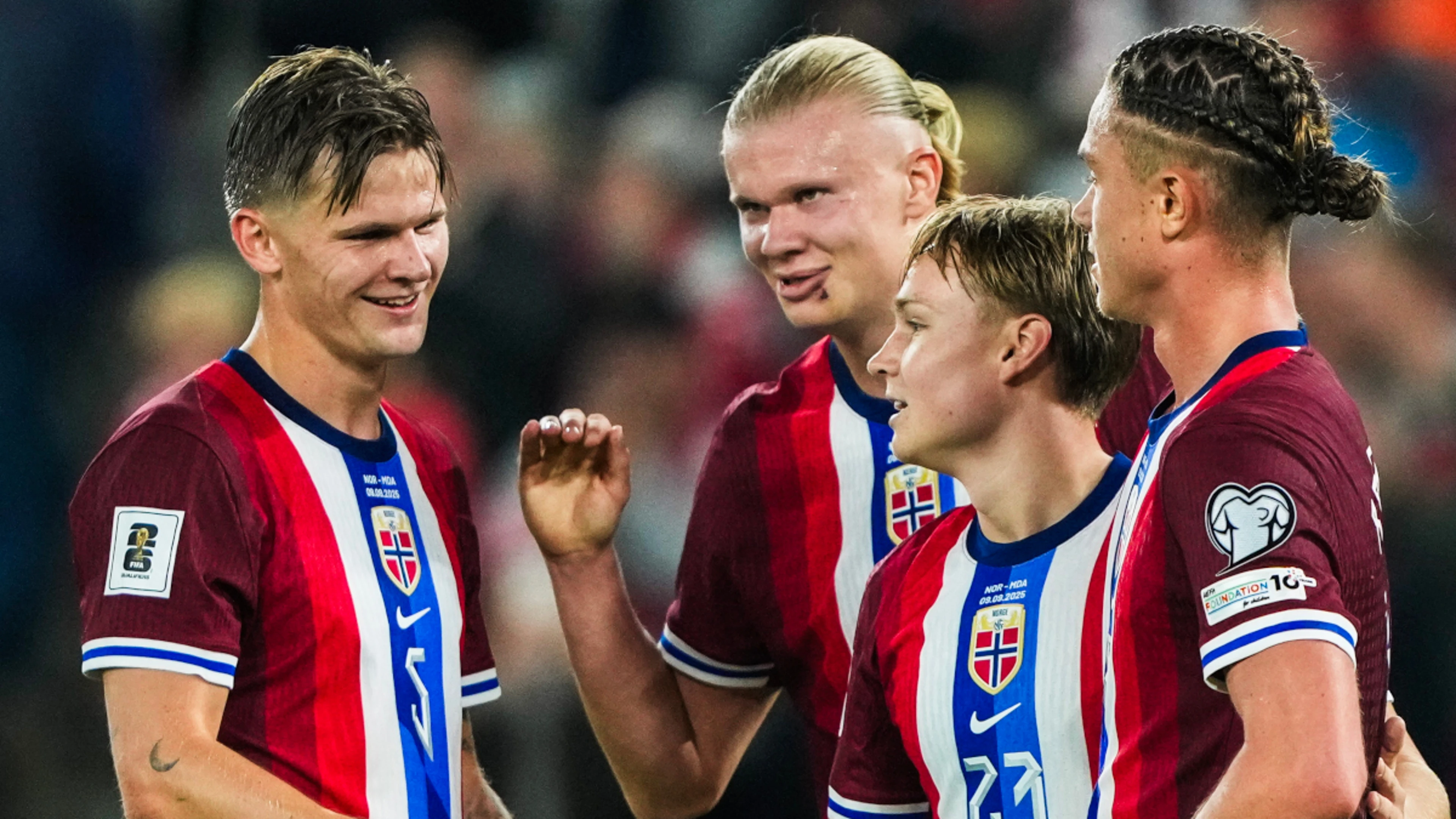 Haaland hits five as Norway thrash Moldova in World Cup qualifier