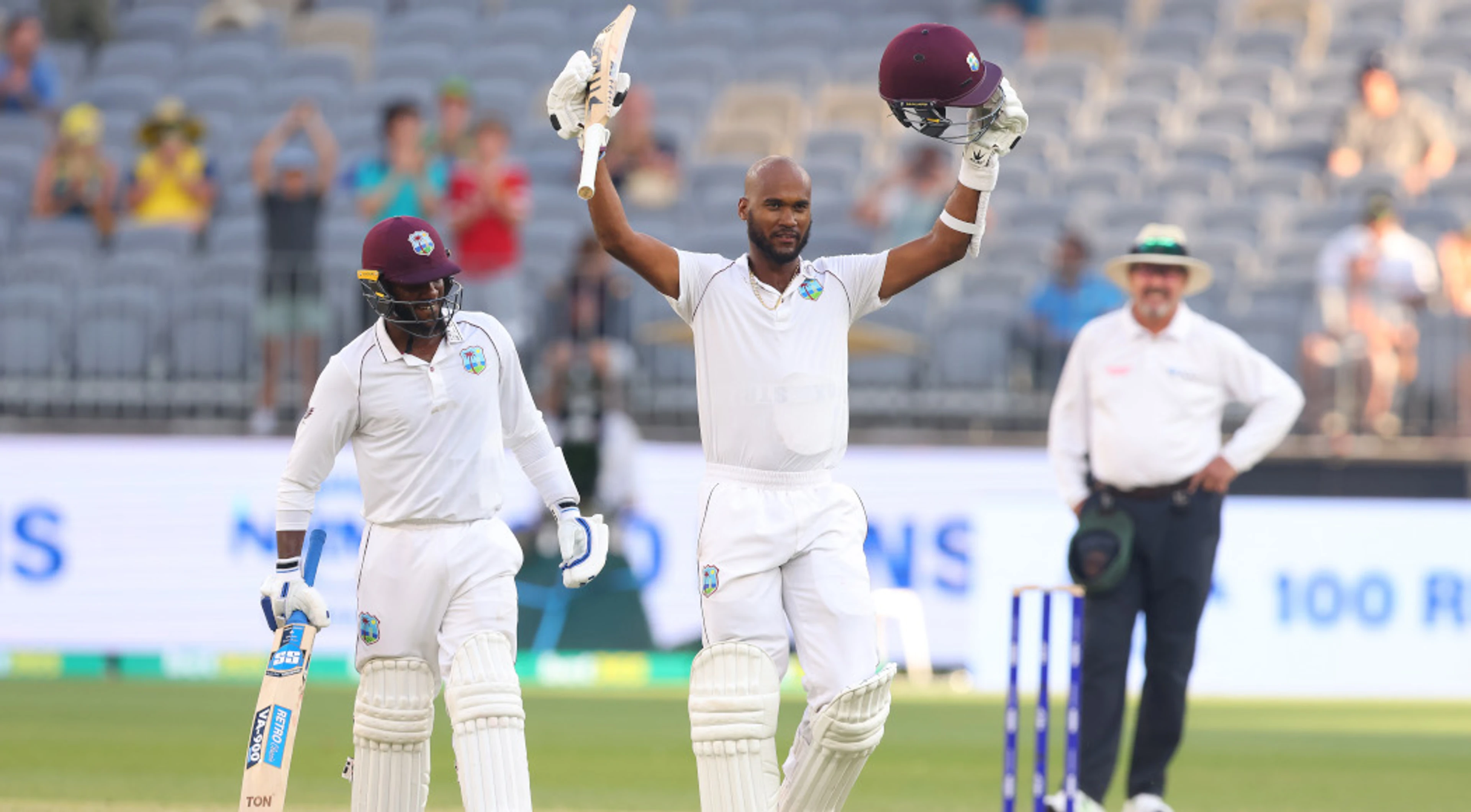 Brathwaite hits ton after Labuschagne history in 1st test