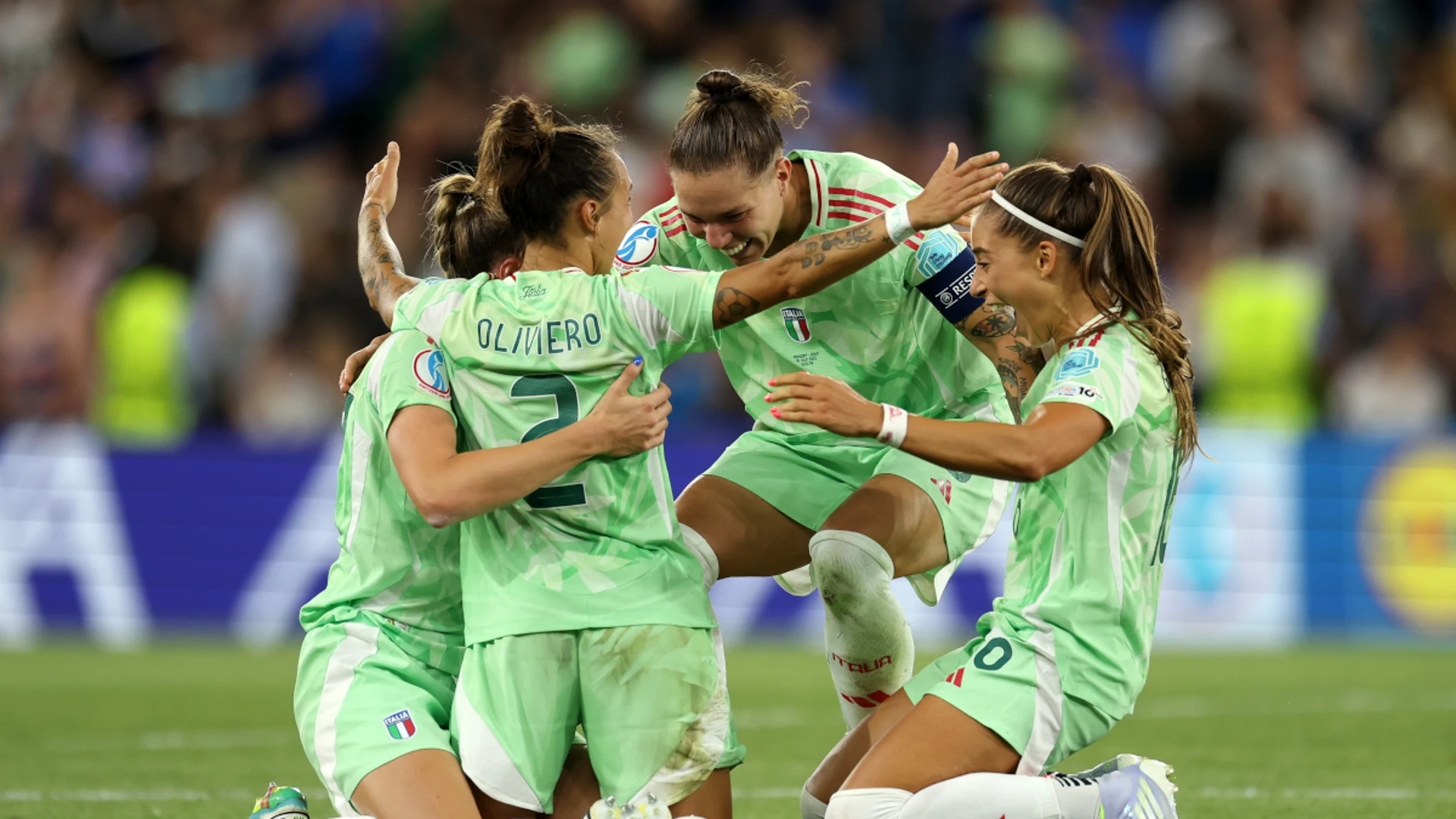 Girelli at the double as Italy strike late to reach Euro 2025 semifinals