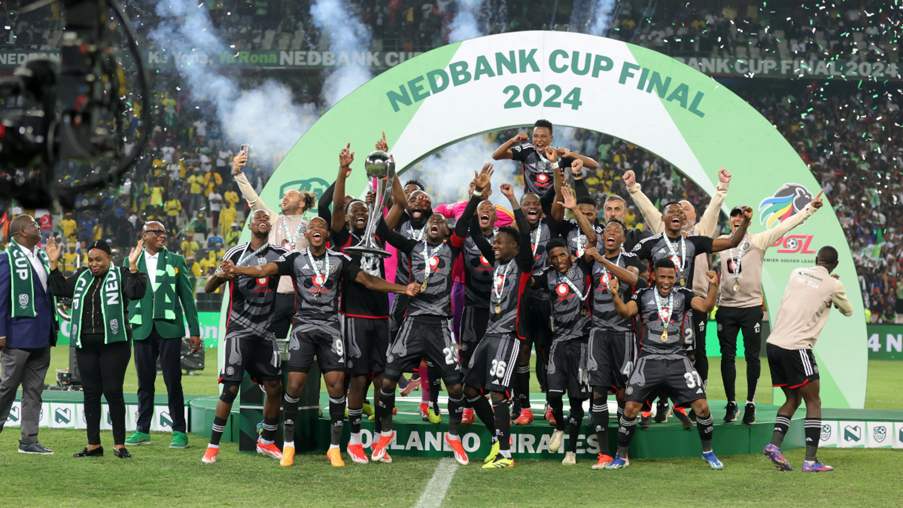Pirates stun Sundowns to retain Nedbank Cup title