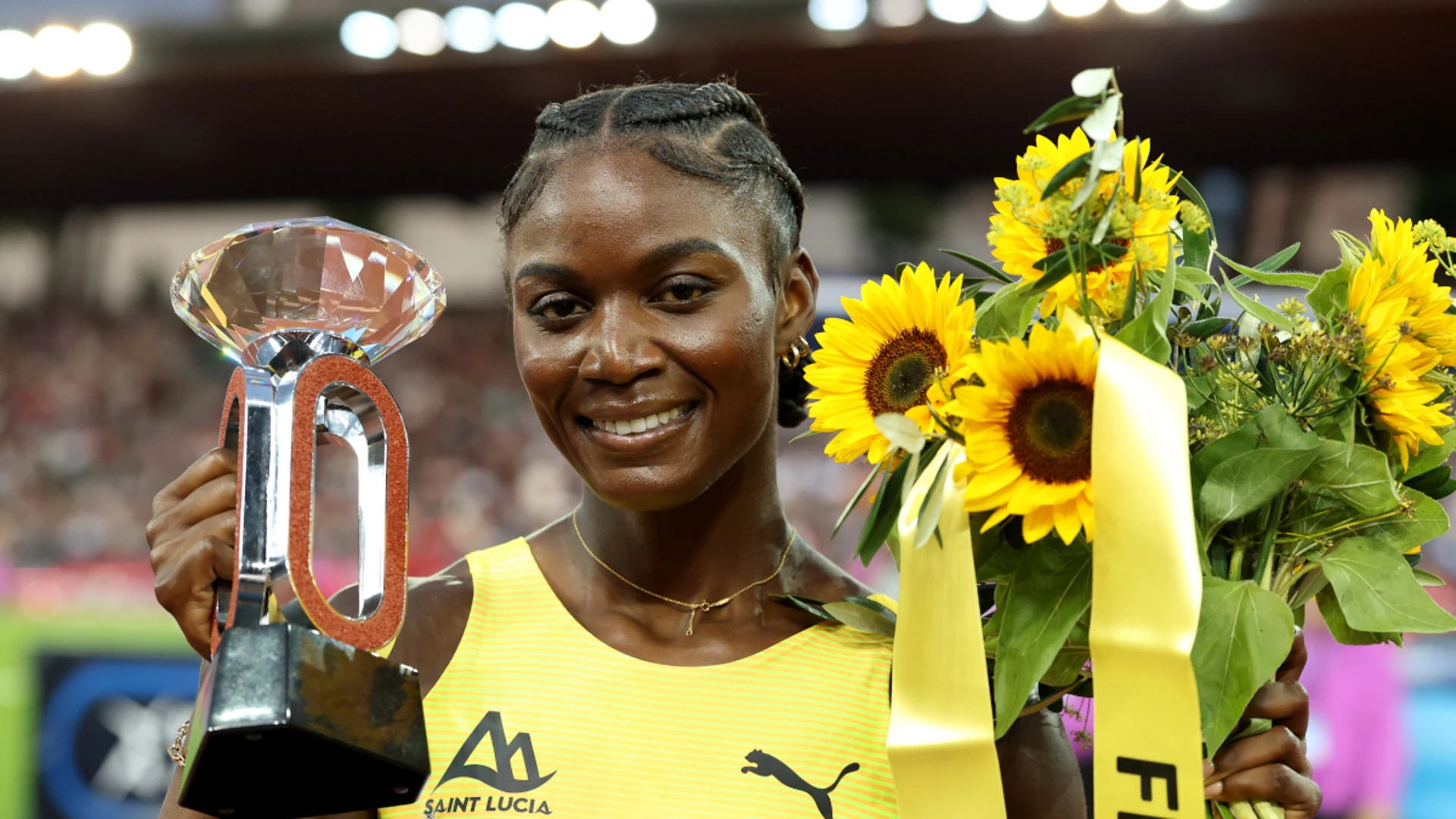 Alfred storms to 100m victory at Diamond League finals