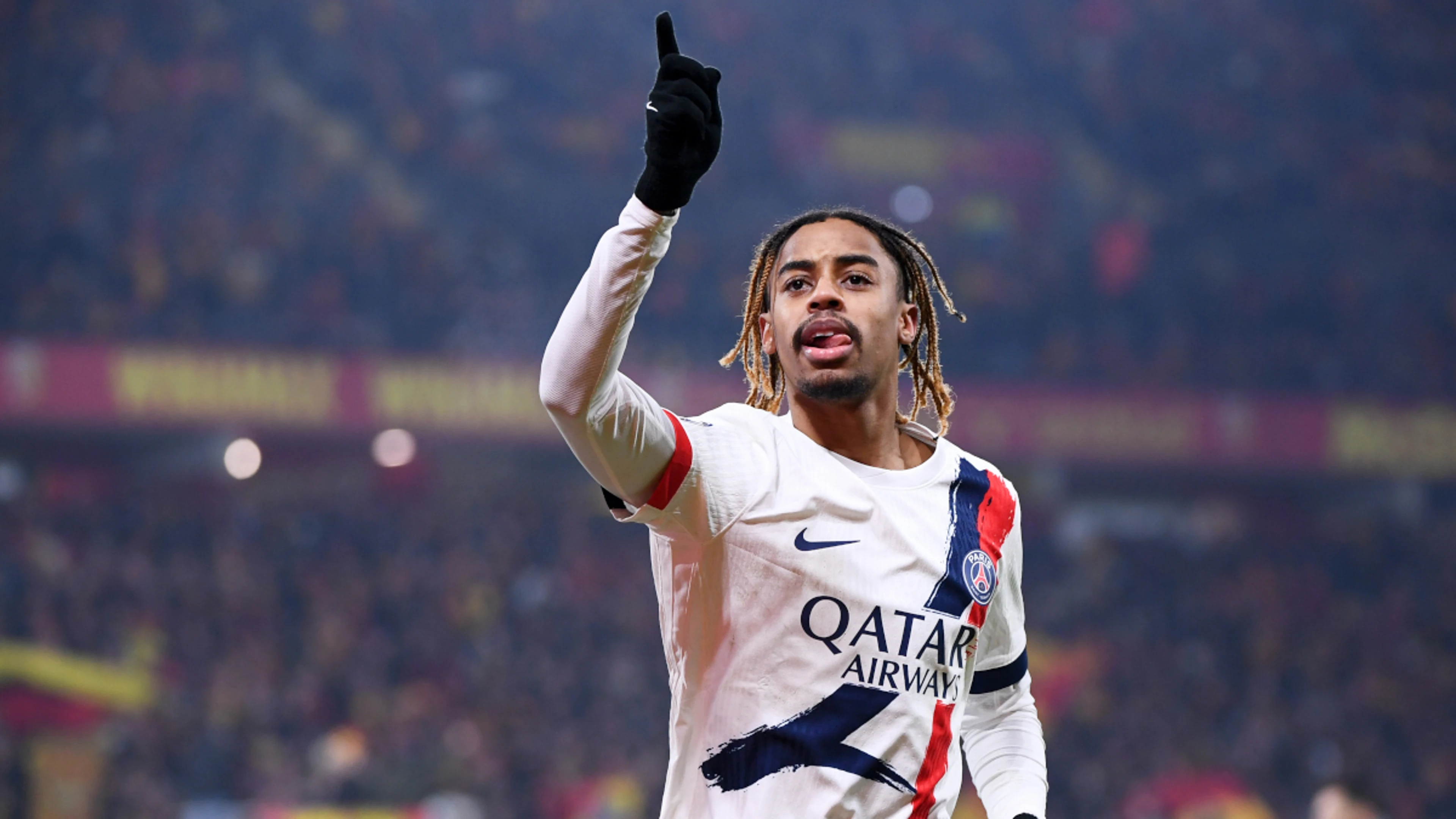 Barcola strikes late as PSG sink Lens